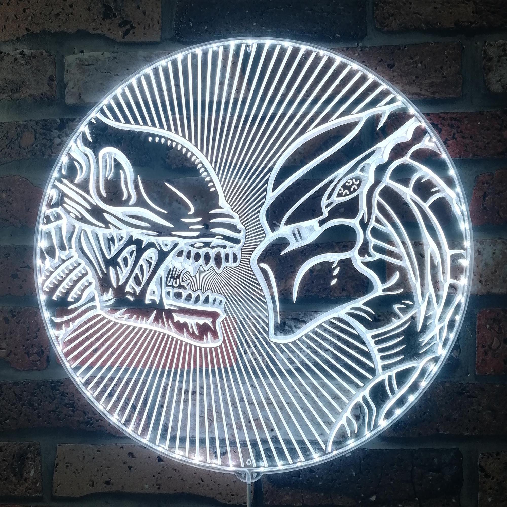 Alien vs. Predator Dynamic RGB Edge Lit LED Sign, Alien Movie Fans Gift