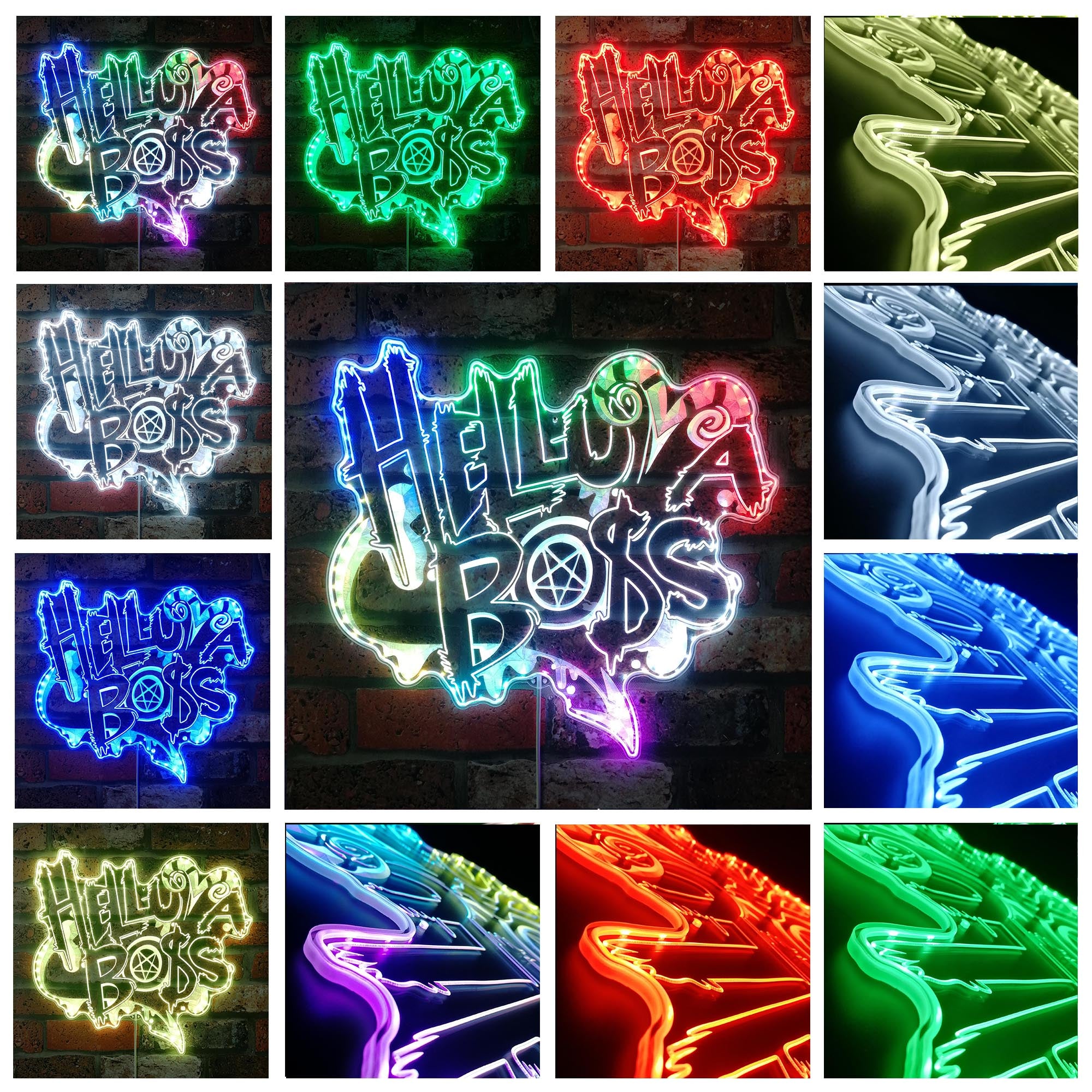 Helluva Boss Dynamic RGB Edge Lit LED Sign