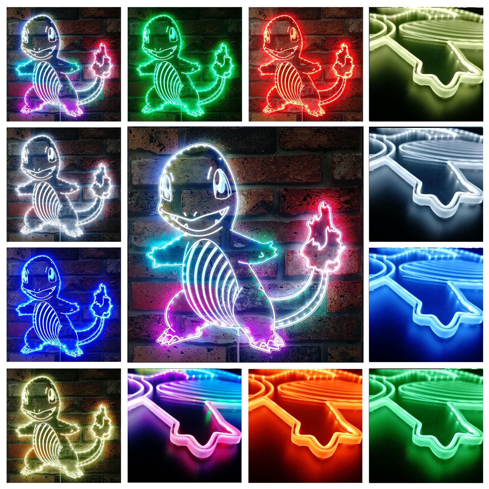 Pokemon Charmander Dynamic RGB Edge Lit LED Sign