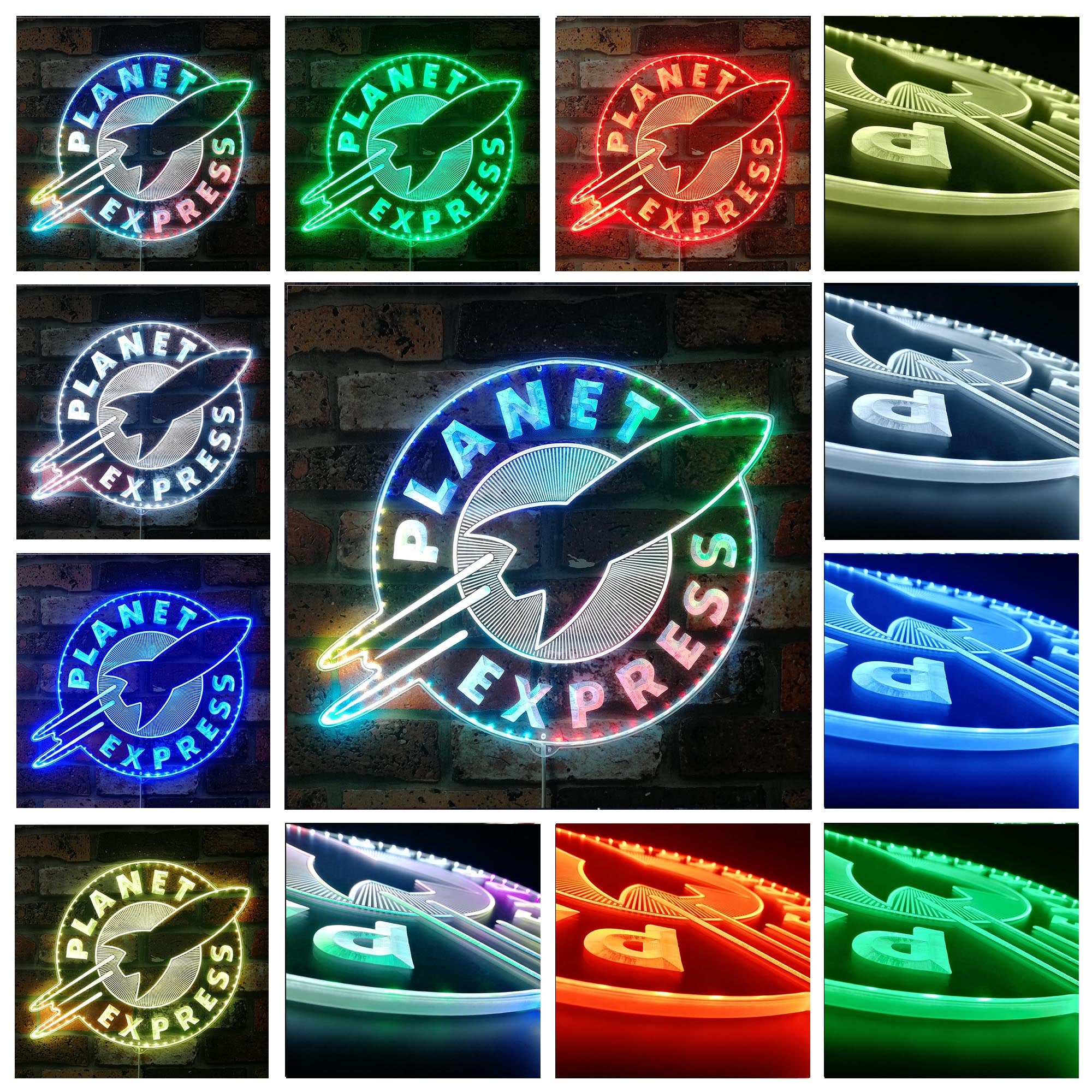 Planet Express Dynamic RGB Edge Lit LED Sign