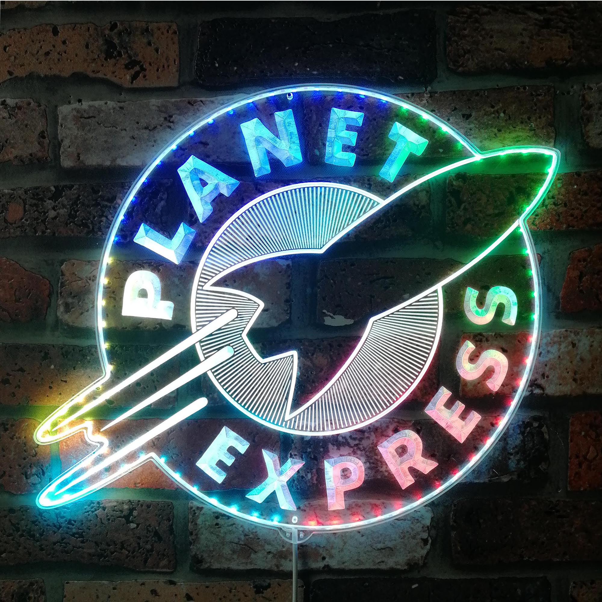 Planet Express Dynamic RGB Edge Lit LED Sign