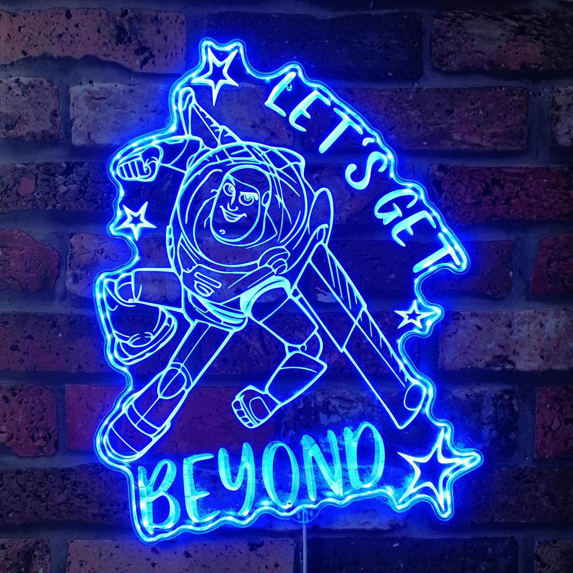 Buzz Lightyear Toy Story Dynamic RGB Edge Lit LED Sign