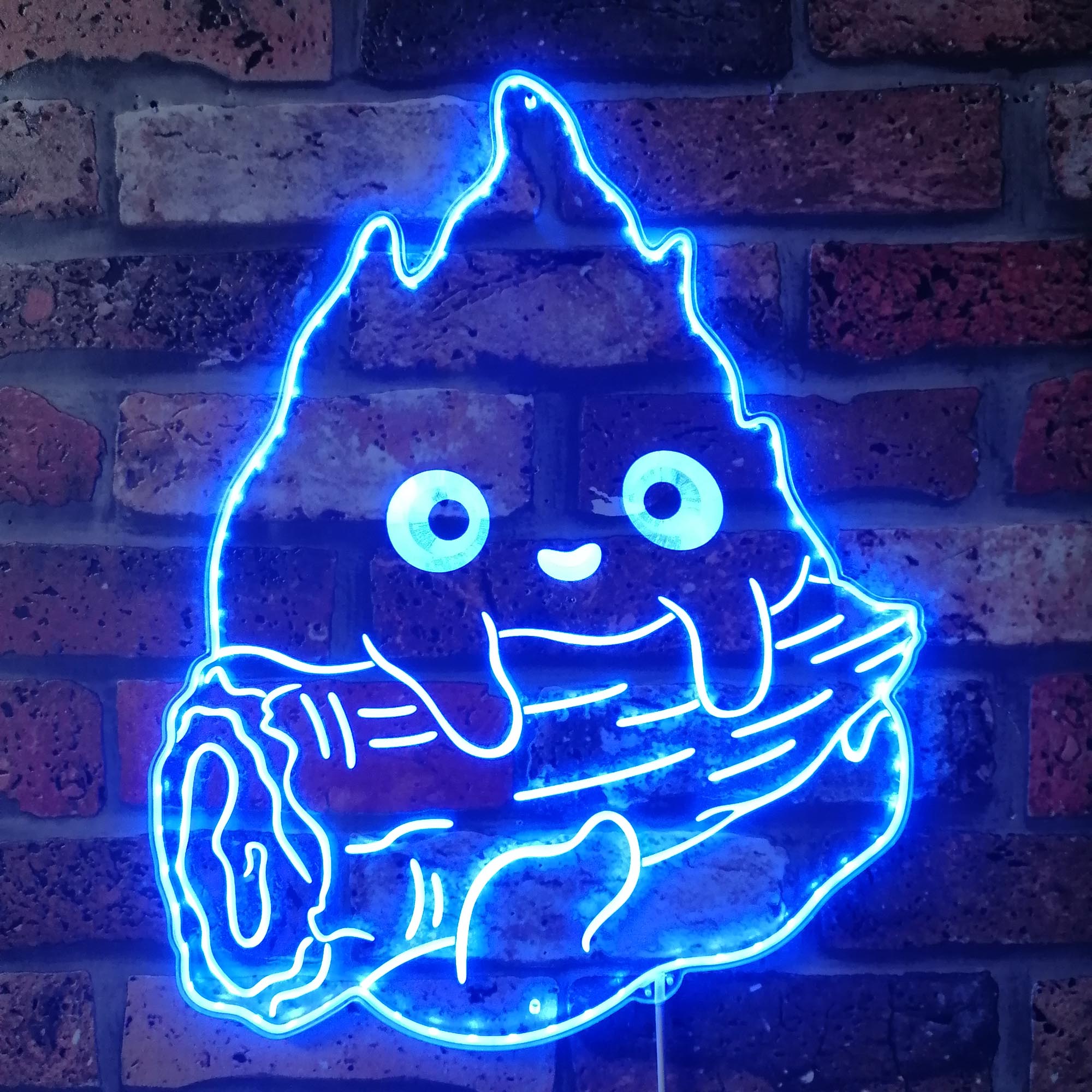 Calcifer Fire Howl's Moving Castle Neon RGB Edge Lit LED Sign