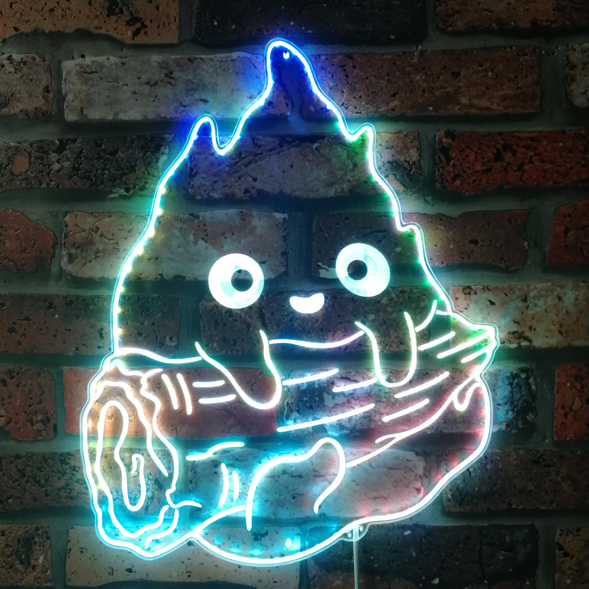 Calcifer Fire Flame Cute Anime Dynamic RGB Edge Lit LED Sign