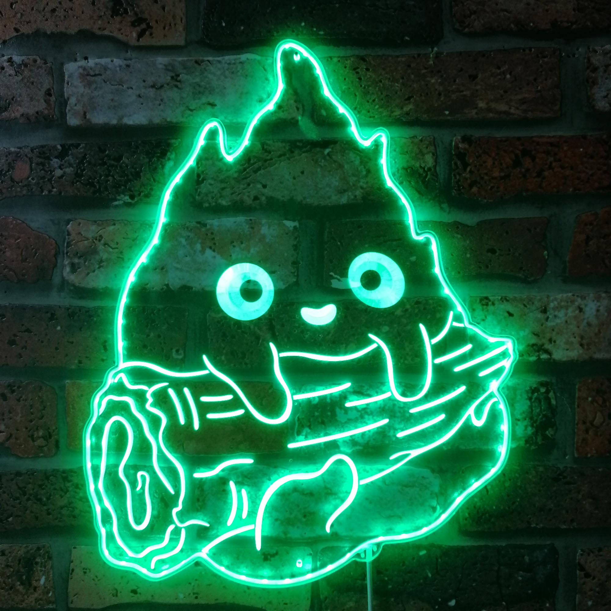 Calcifer Fire Howl's Moving Castle Neon RGB Edge Lit LED Sign