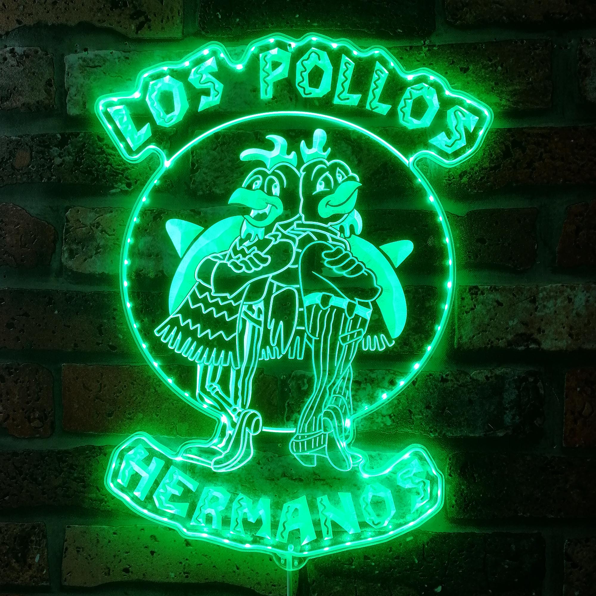 Los Pollos Hermanos Dynamic RGB Edge Lit LED Sign