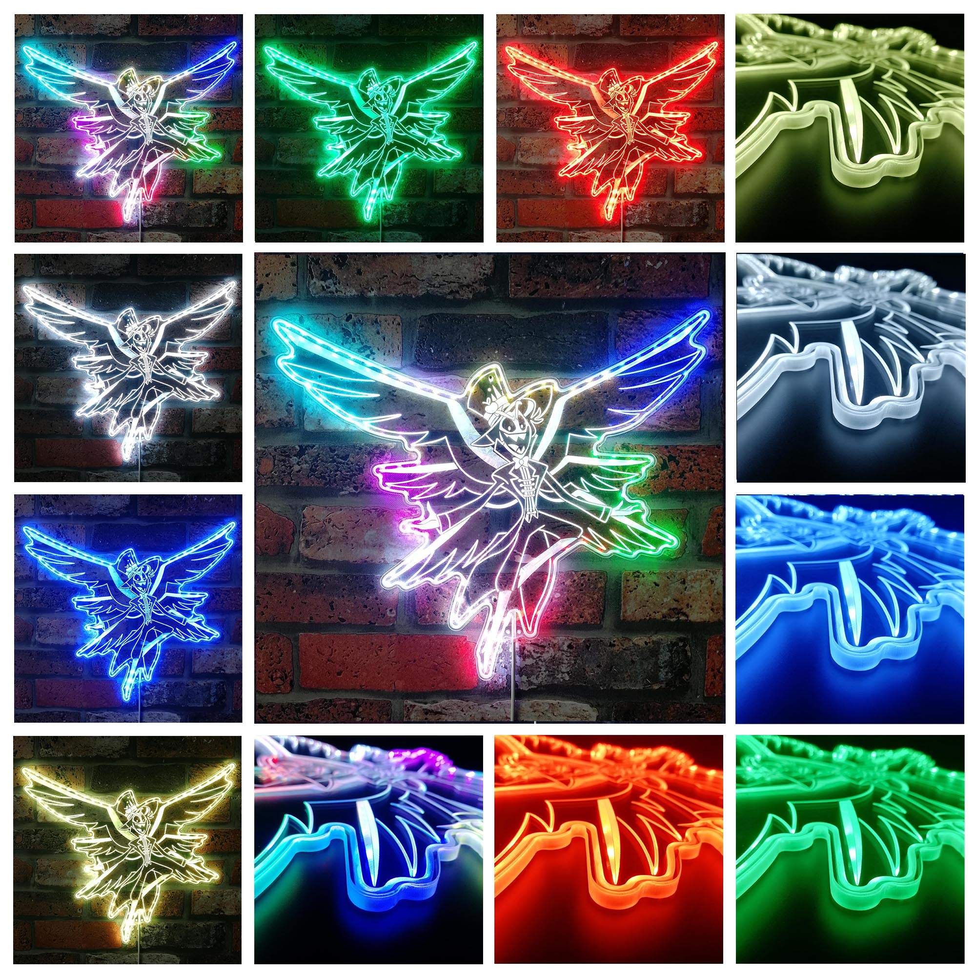 Lucifer Hazbin Hotel Dynamic RGB Edge Lit LED Sign