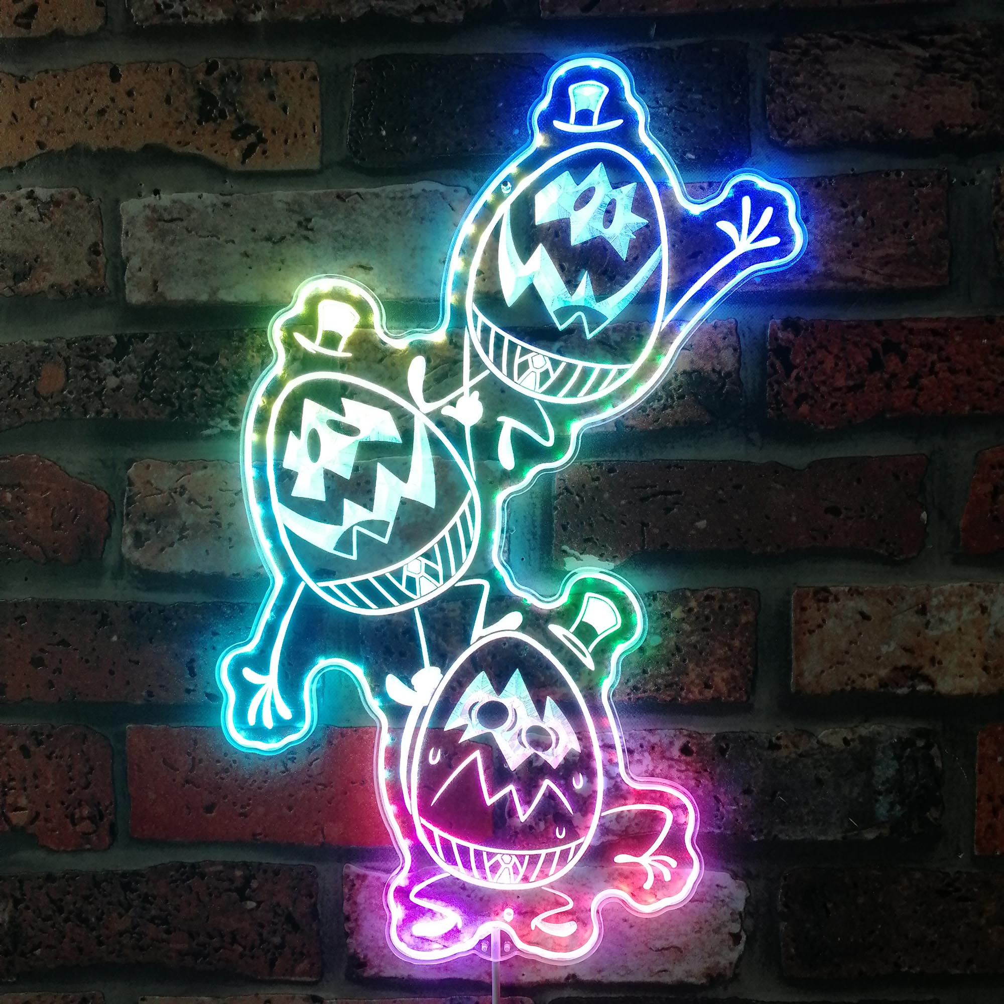 Hazbin Hotel Egg Boiz Minions Dynamic RGB Edge Lit LED Sign