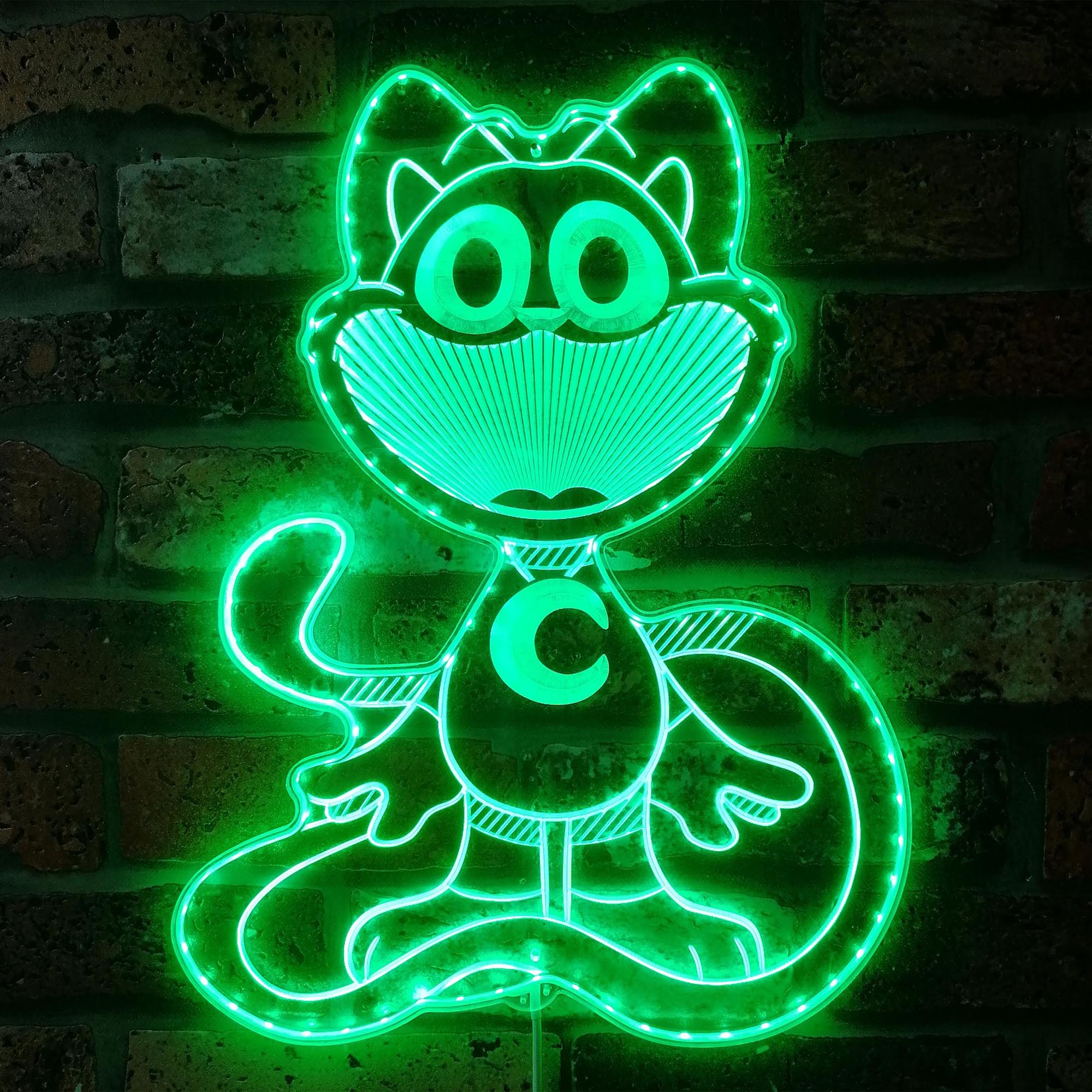 Smiling Critters Catnap Dynamic RGB Edge Lit LED Sign