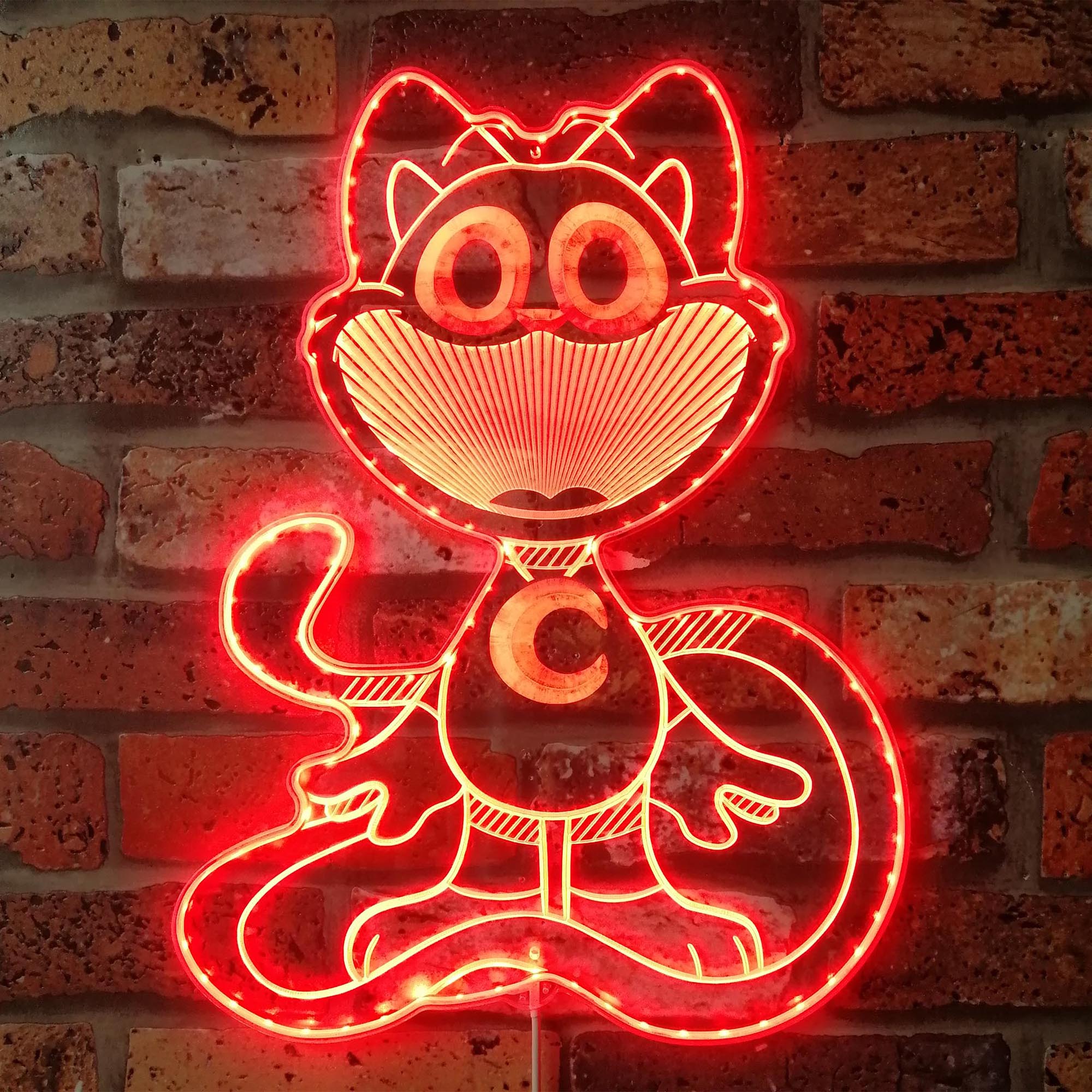 Smiling Critters Catnap Dynamic RGB Edge Lit LED Sign