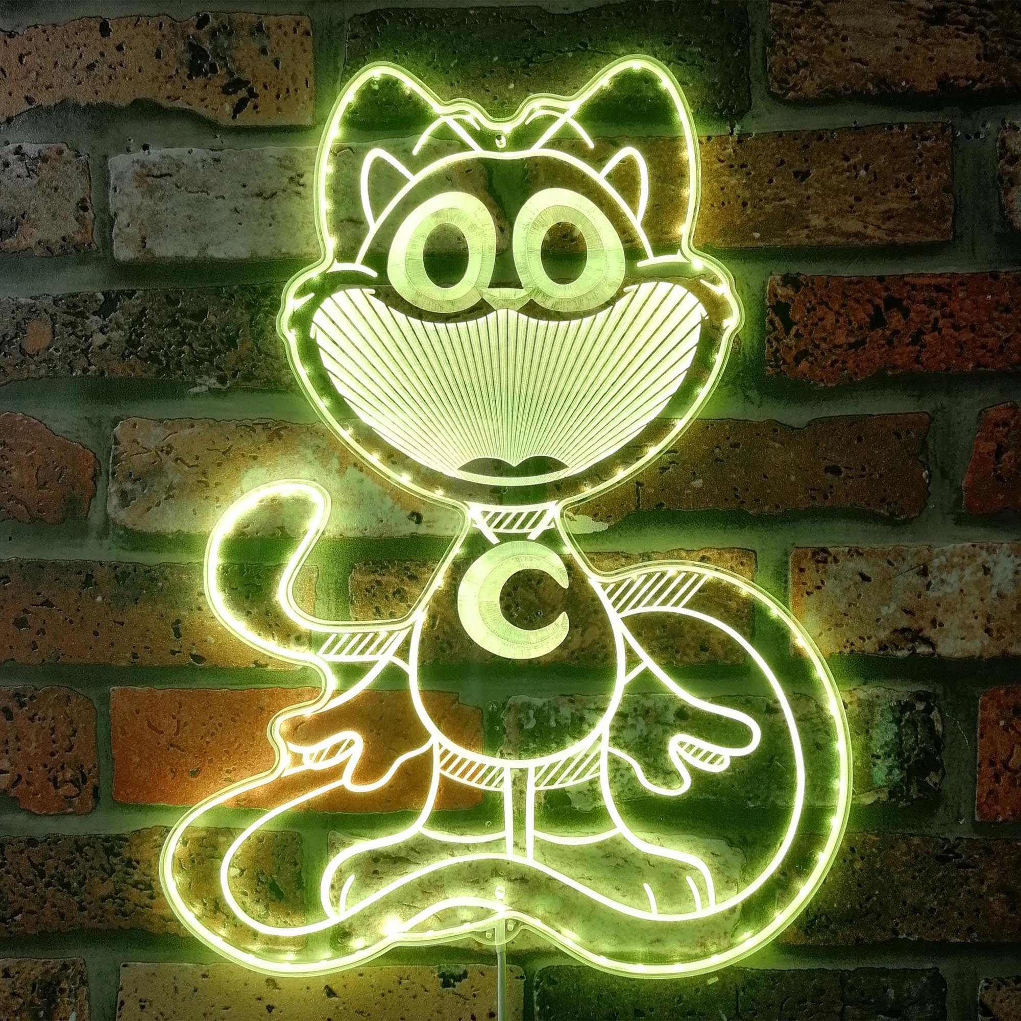 Smiling Critters Catnap Dynamic RGB Edge Lit LED Sign