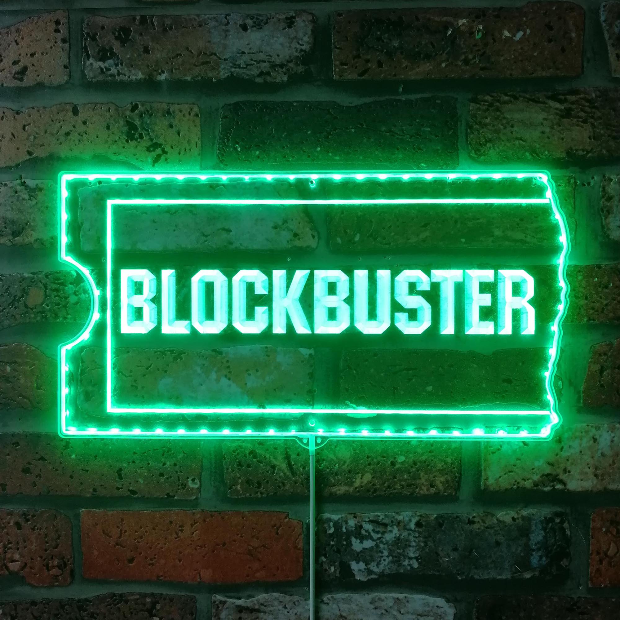 Blockbuster Video Neon Dynamic RGB Edge Lit LED Sign