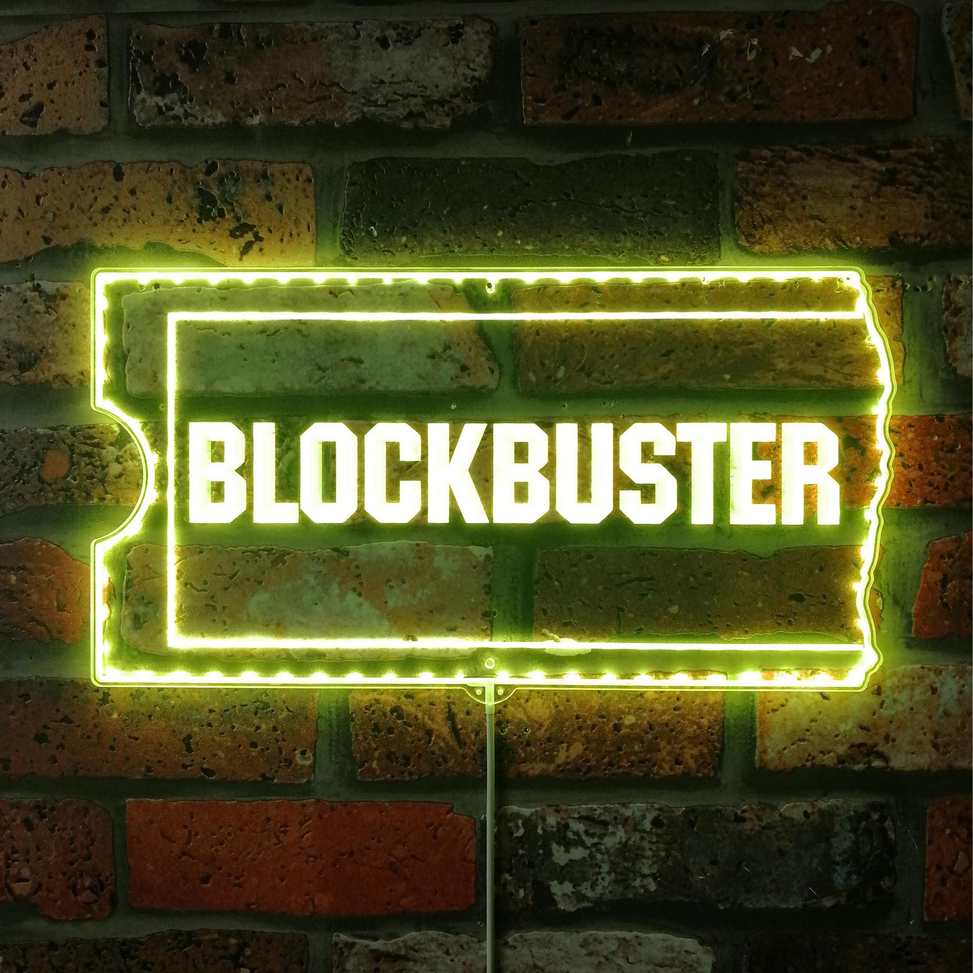 Blockbuster Video Neon Dynamic RGB Edge Lit LED Sign