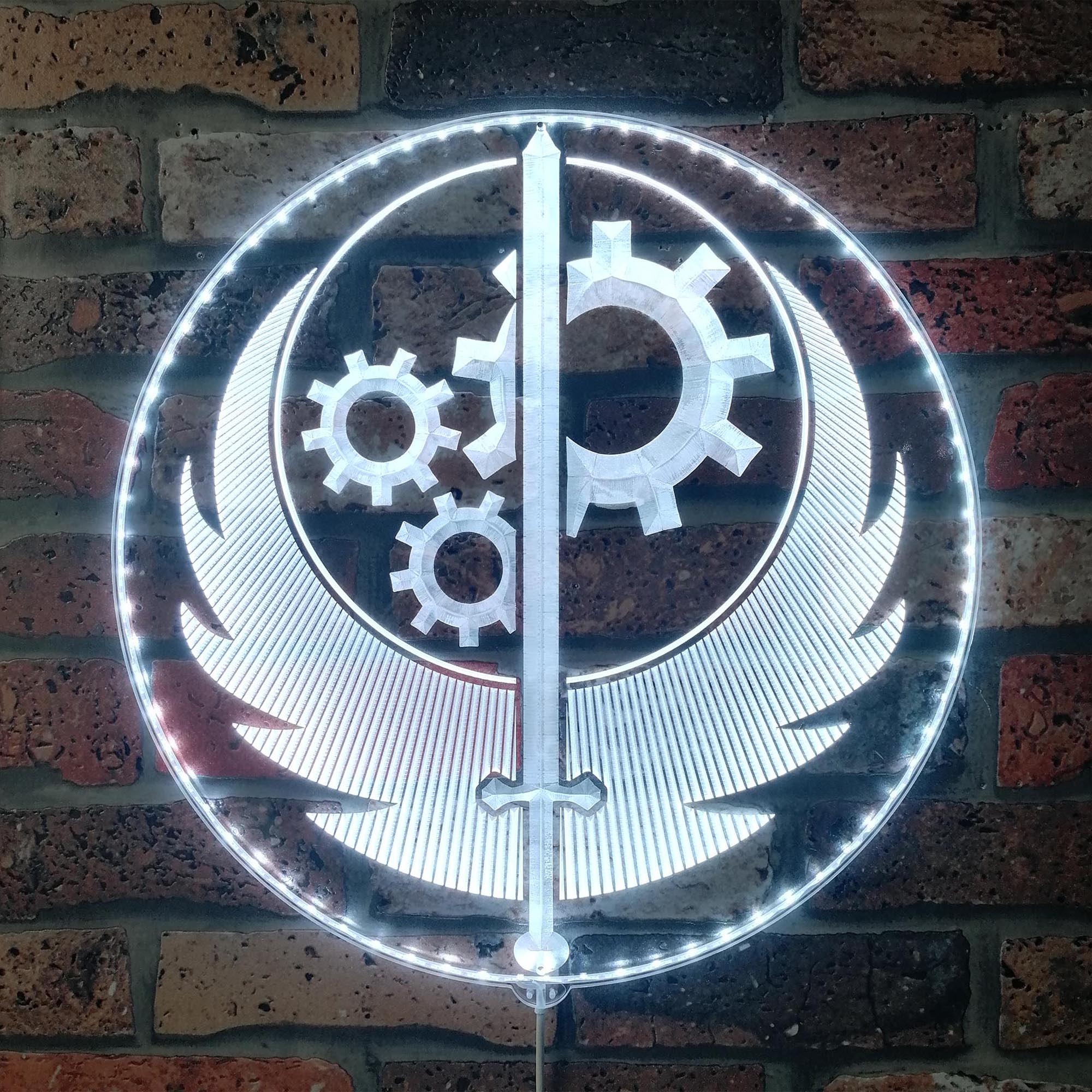 Fallout Brotherhood. Dynamic RGB Edge Lit LED Sign