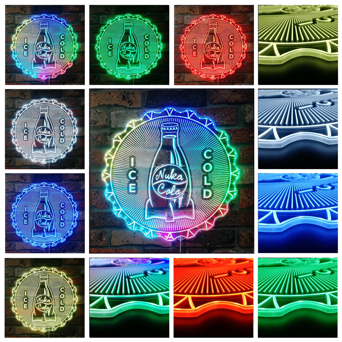 Fallout Nuka Cola Dynamic RGB Edge Lit LED Sign | PROLEDSIGN