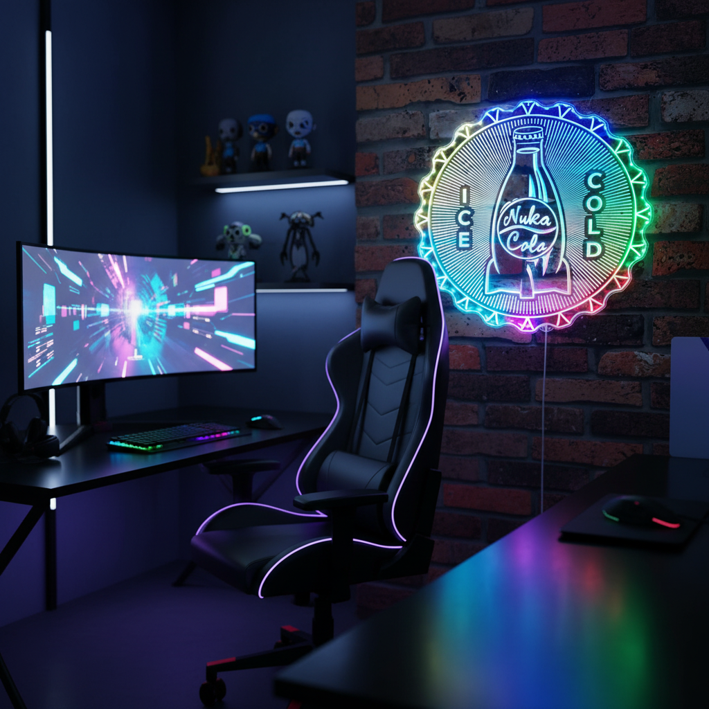 Fallout Nuka Cola Dynamic Neon RGB Edge Lit LED Sign