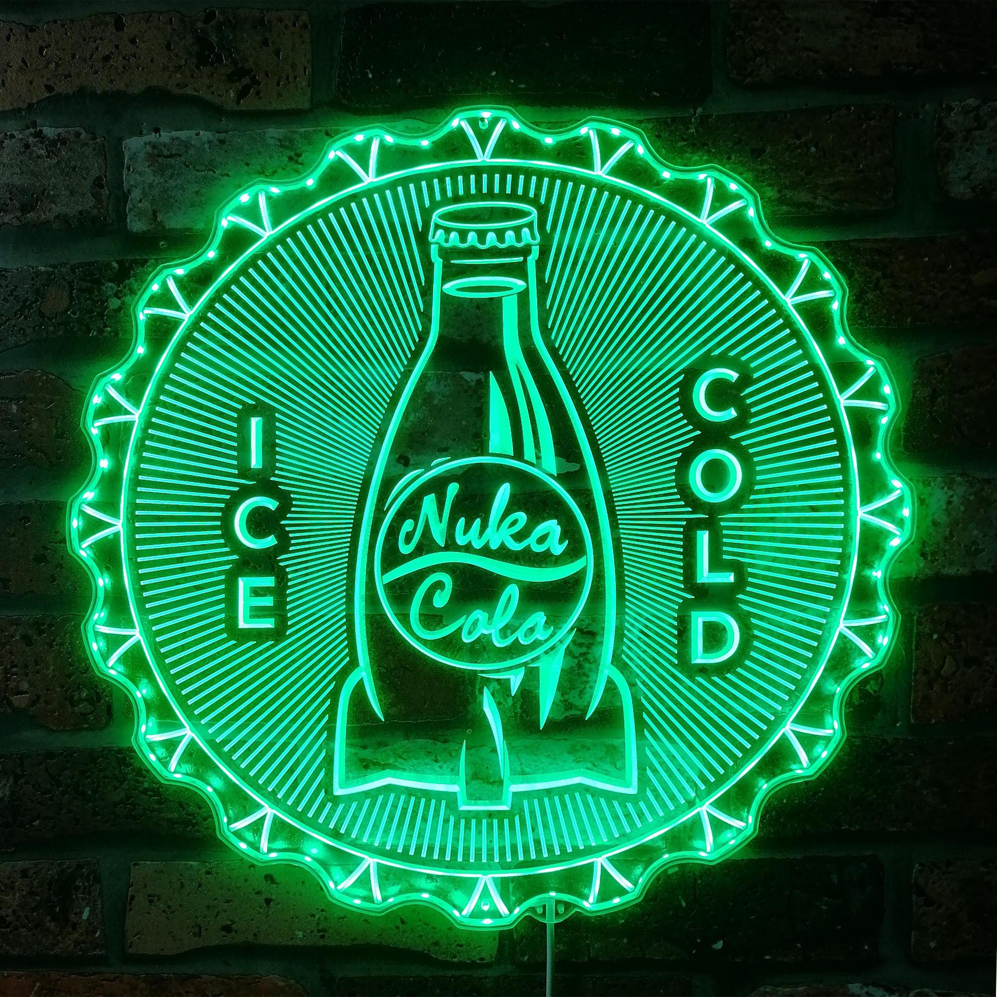 Fallout Nuka Cola Dynamic Neon RGB Edge Lit LED Sign