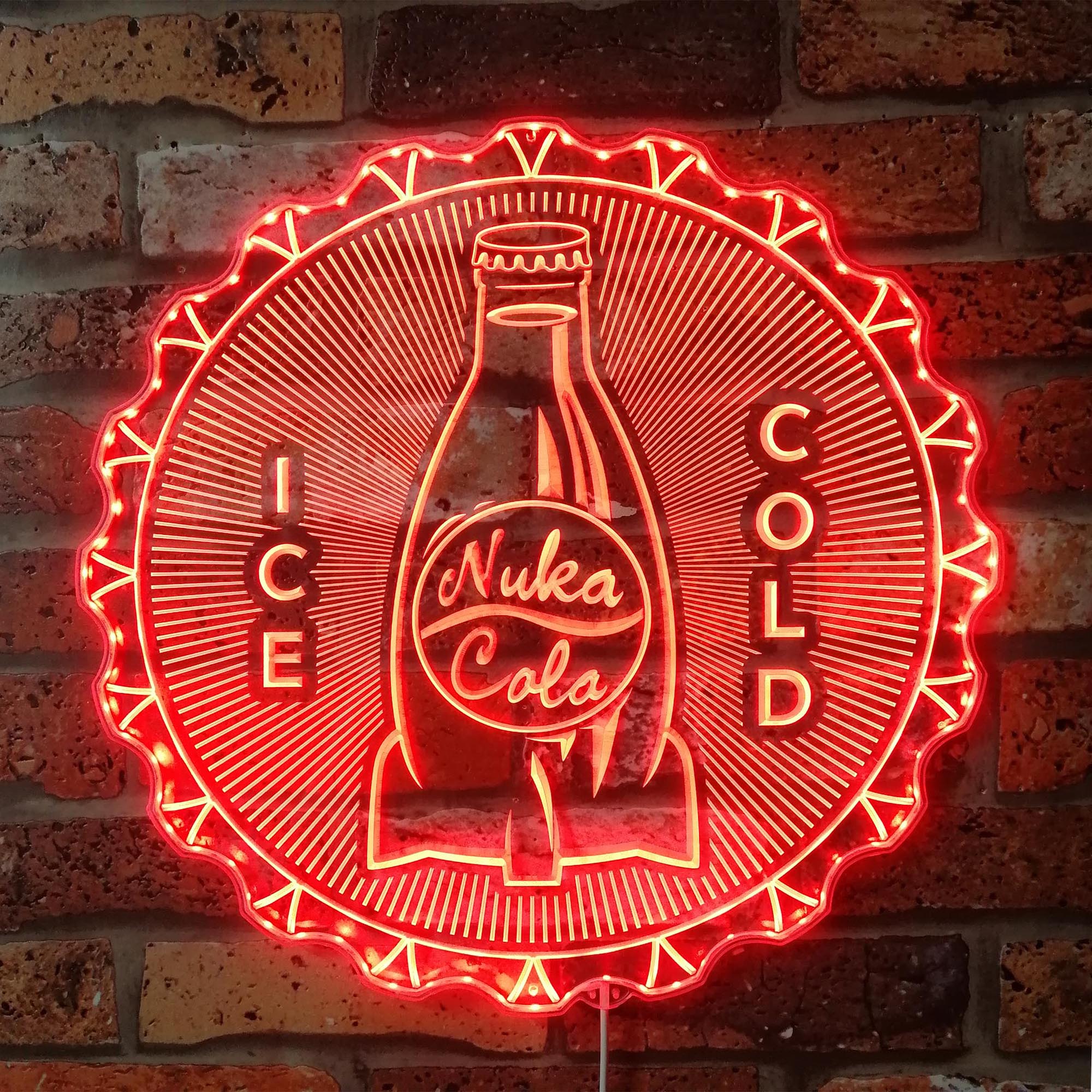 Fallout Nuka Cola Dynamic Neon RGB Edge Lit LED Sign