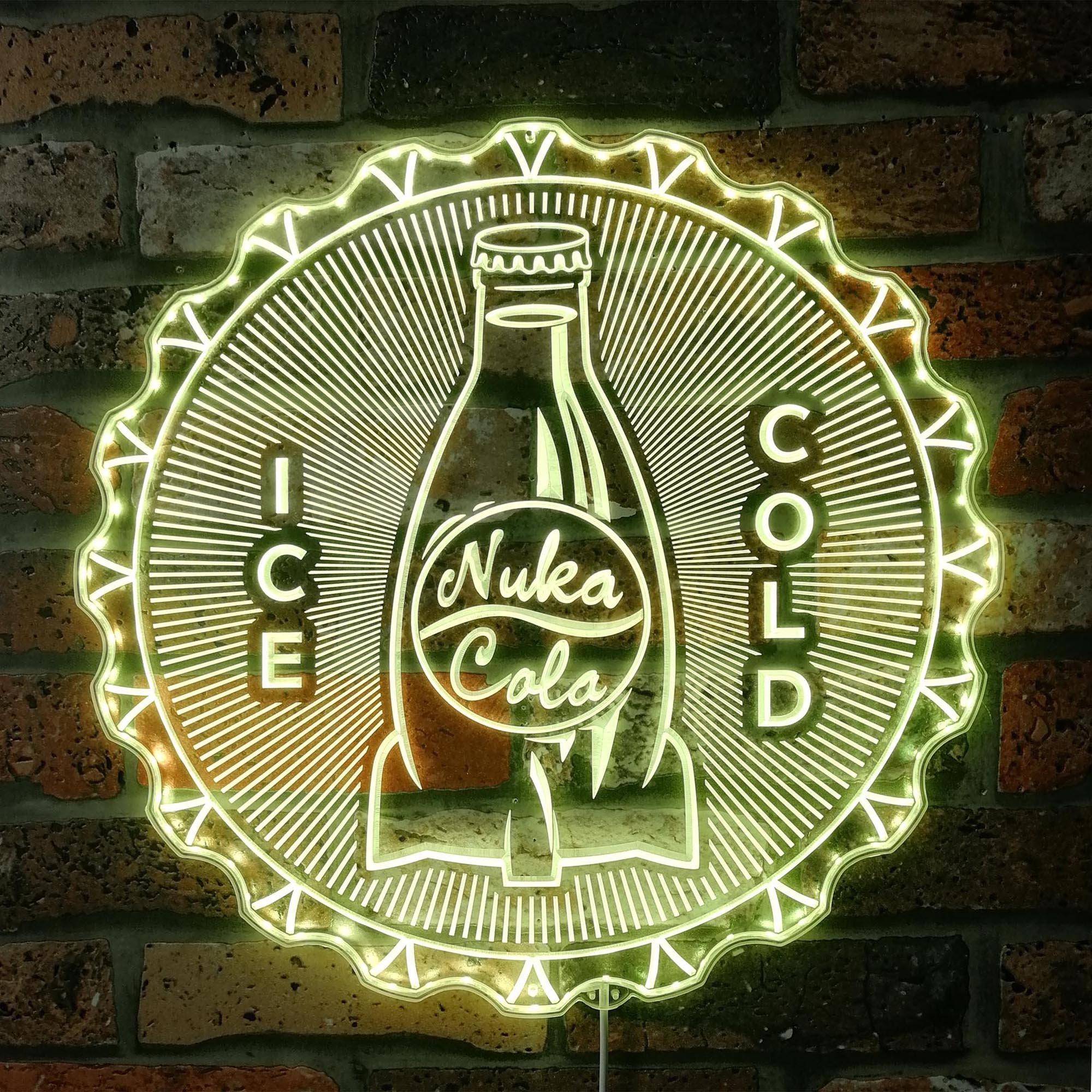 Fallout Nuka Cola Dynamic Neon RGB Edge Lit LED Sign