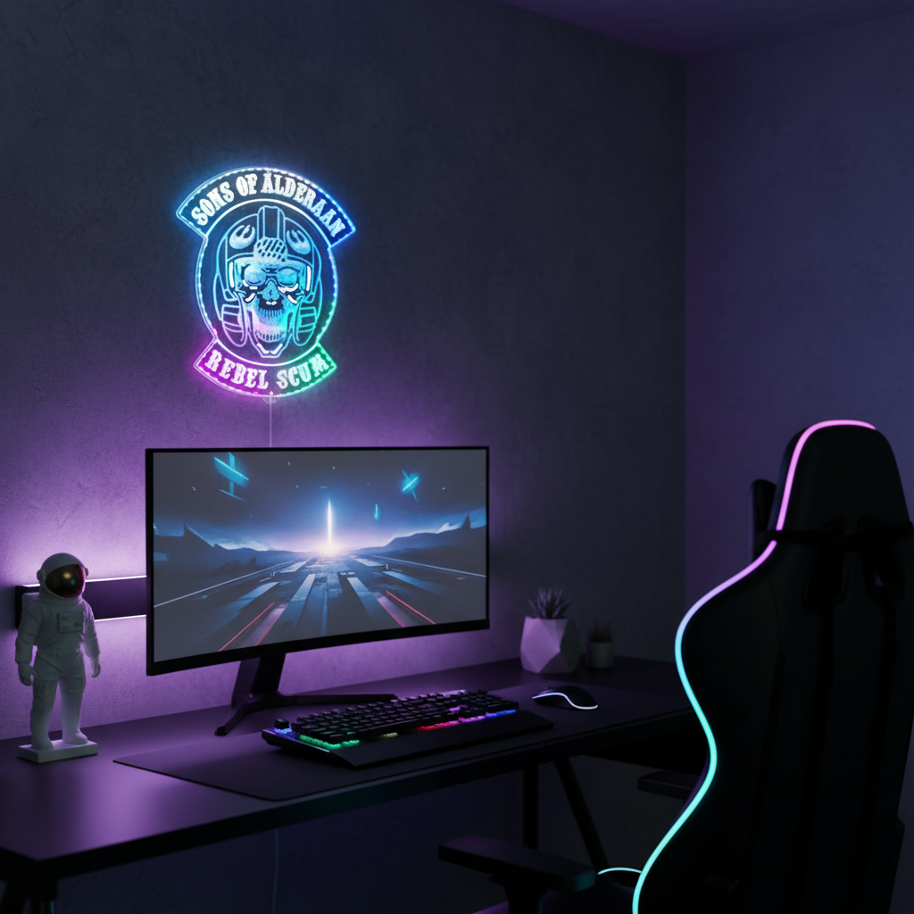 Star Wars Sons of Alderaan Neon LED Sign with Dynamic RGB Colors