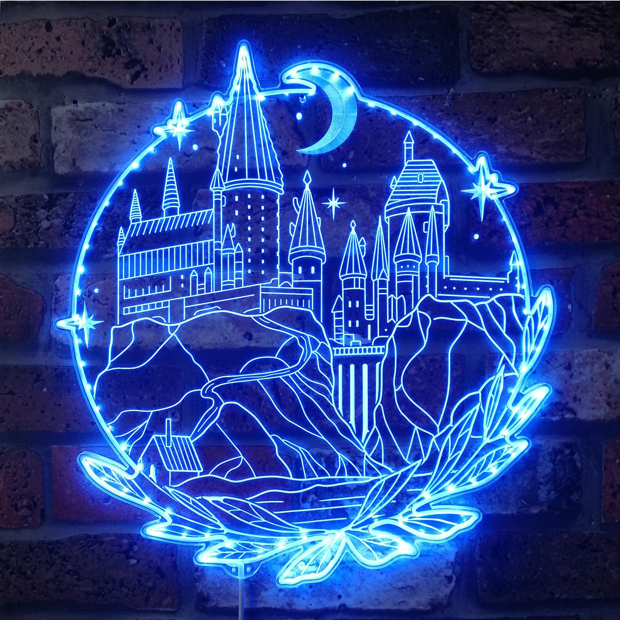 Harry Potter Hogwarts Castle Dynamic RGB Edge Lit LED Sign