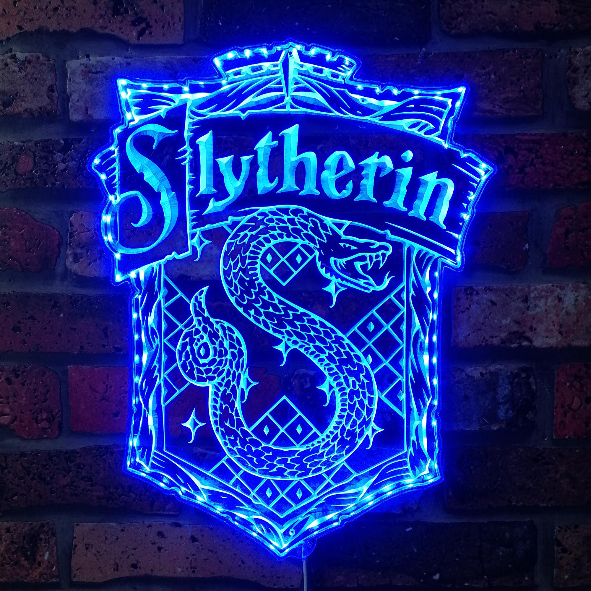 Harry Potter Slytherin Dynamic RGB Edge Lit LED Sign