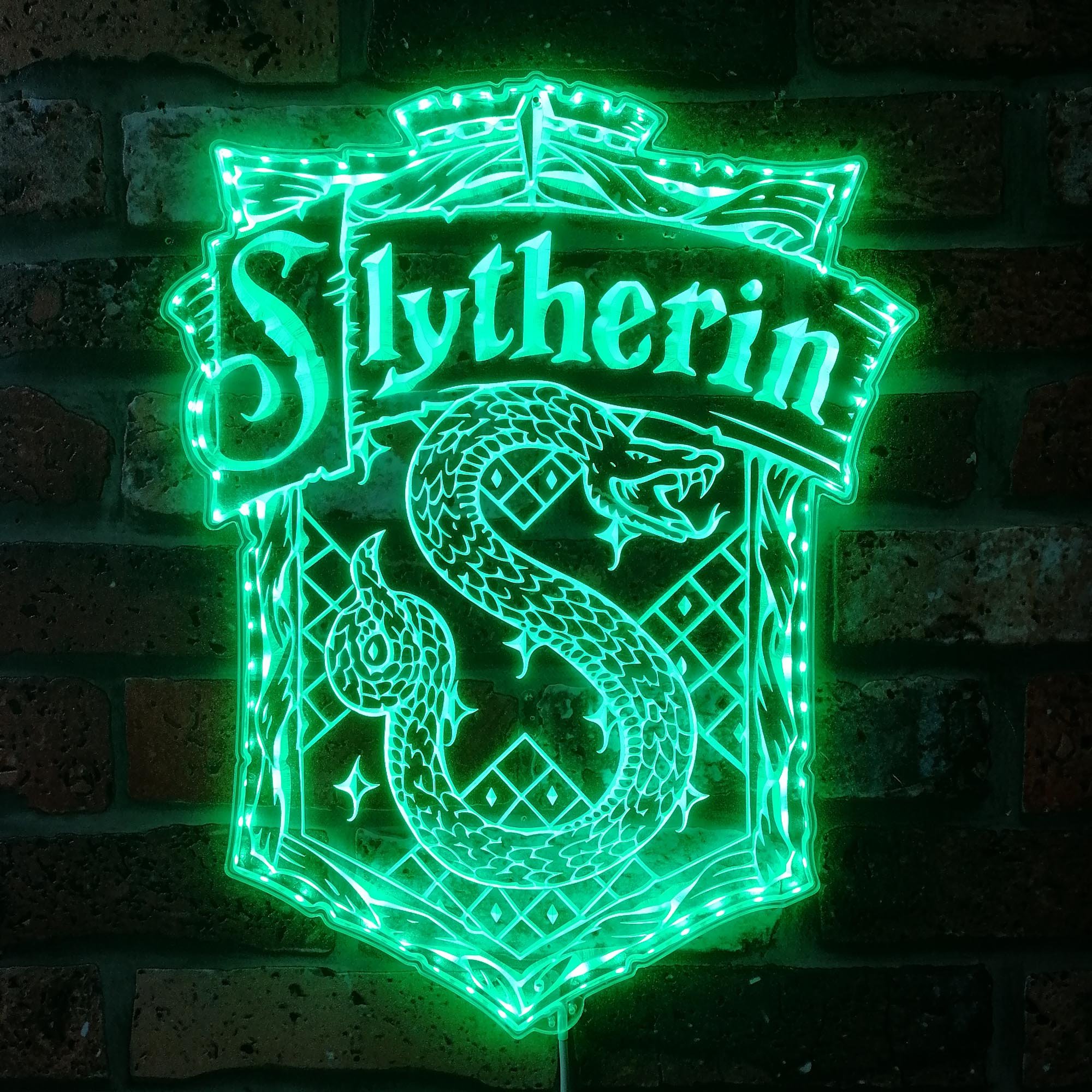 Harry Potter Slytherin Dynamic RGB Edge Lit LED Sign