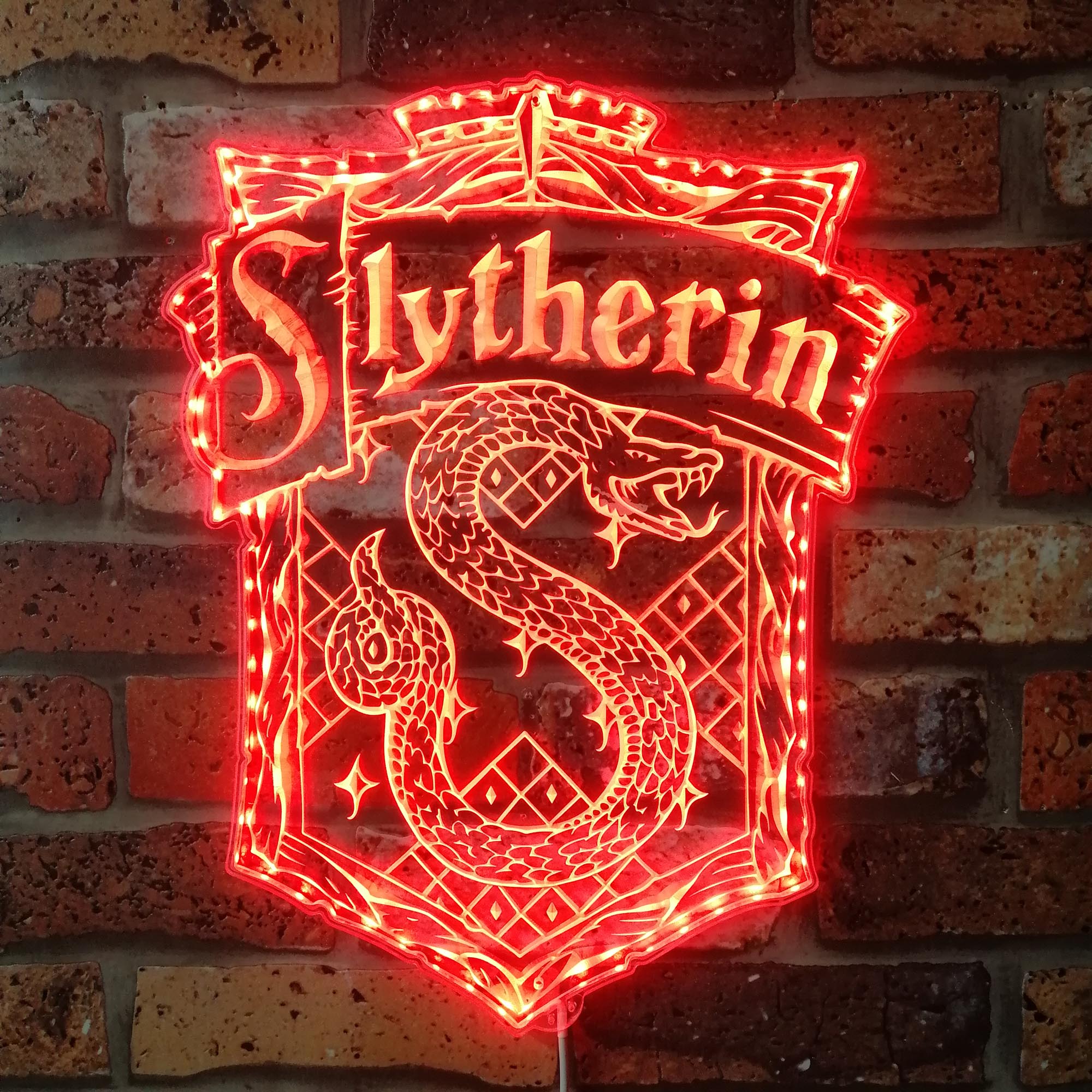 Harry Potter Slytherin Dynamic RGB Edge Lit LED Sign | PROLEDSIGN