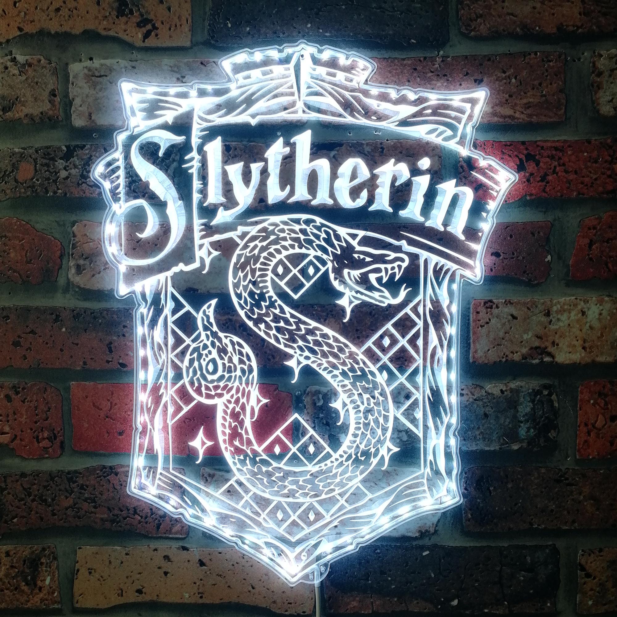 Harry Potter Slytherin Dynamic RGB Edge Lit LED Sign