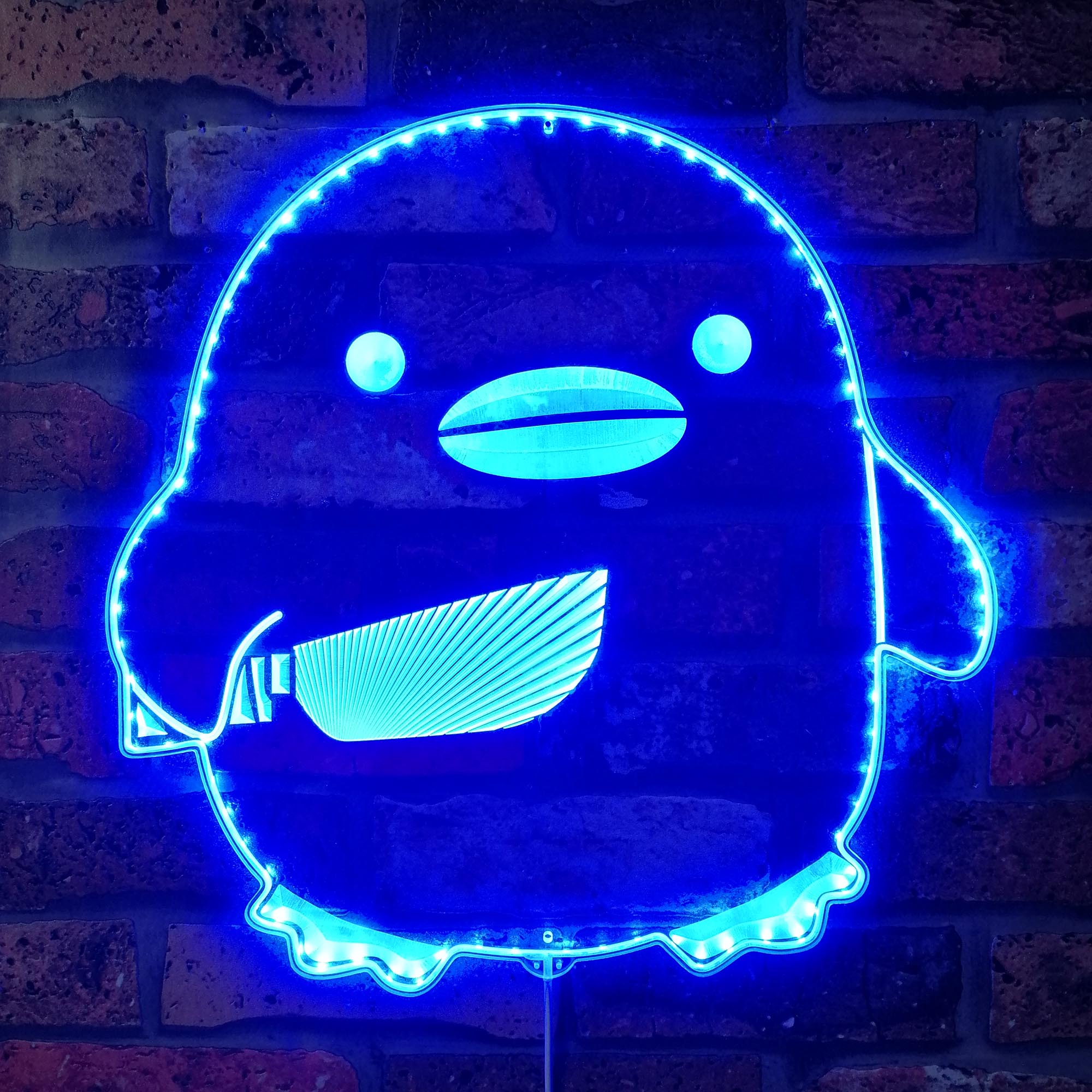 Duck with Knife Dynamic RGB Edge Lit LED Sign