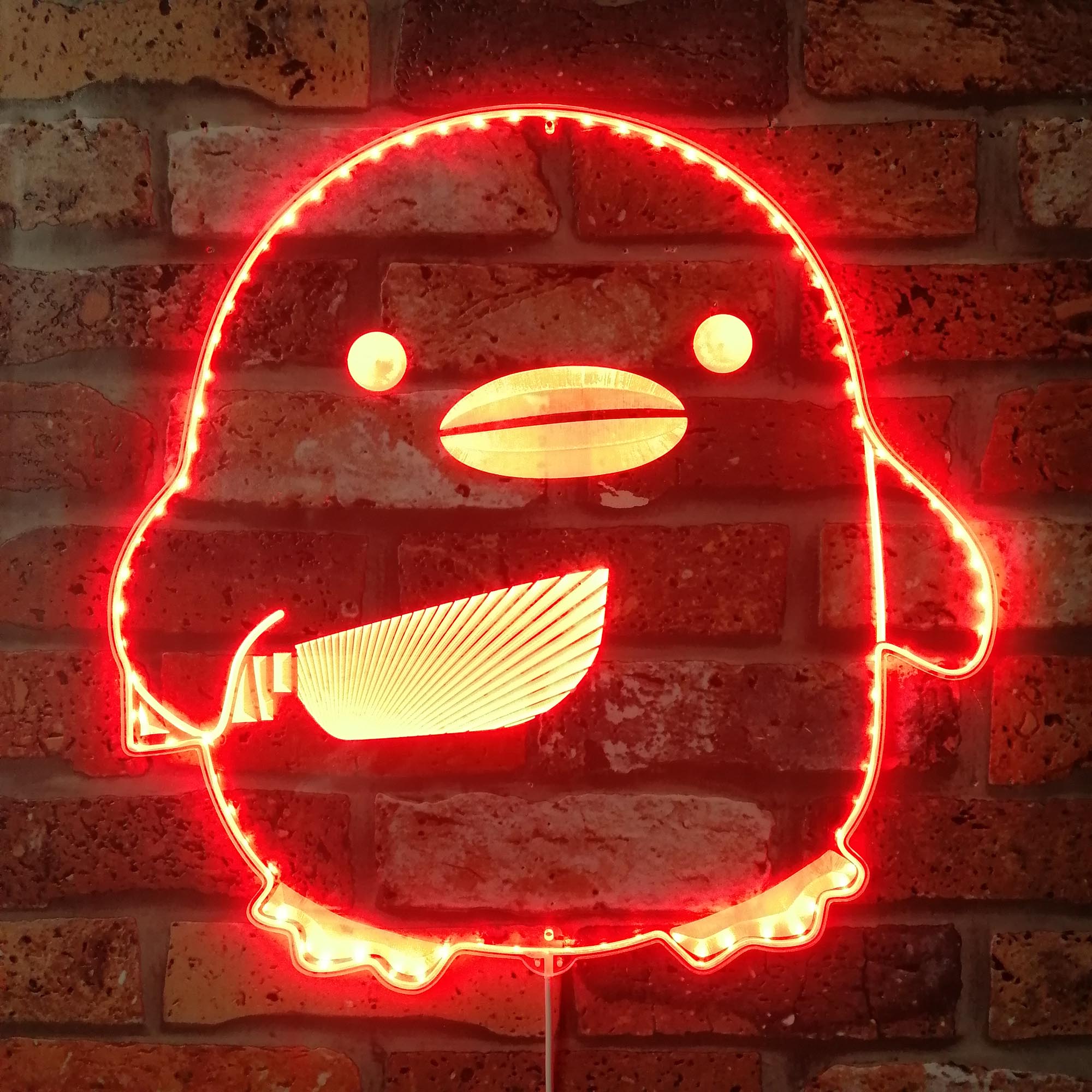 Duck with Knife Dynamic RGB Edge Lit LED Sign