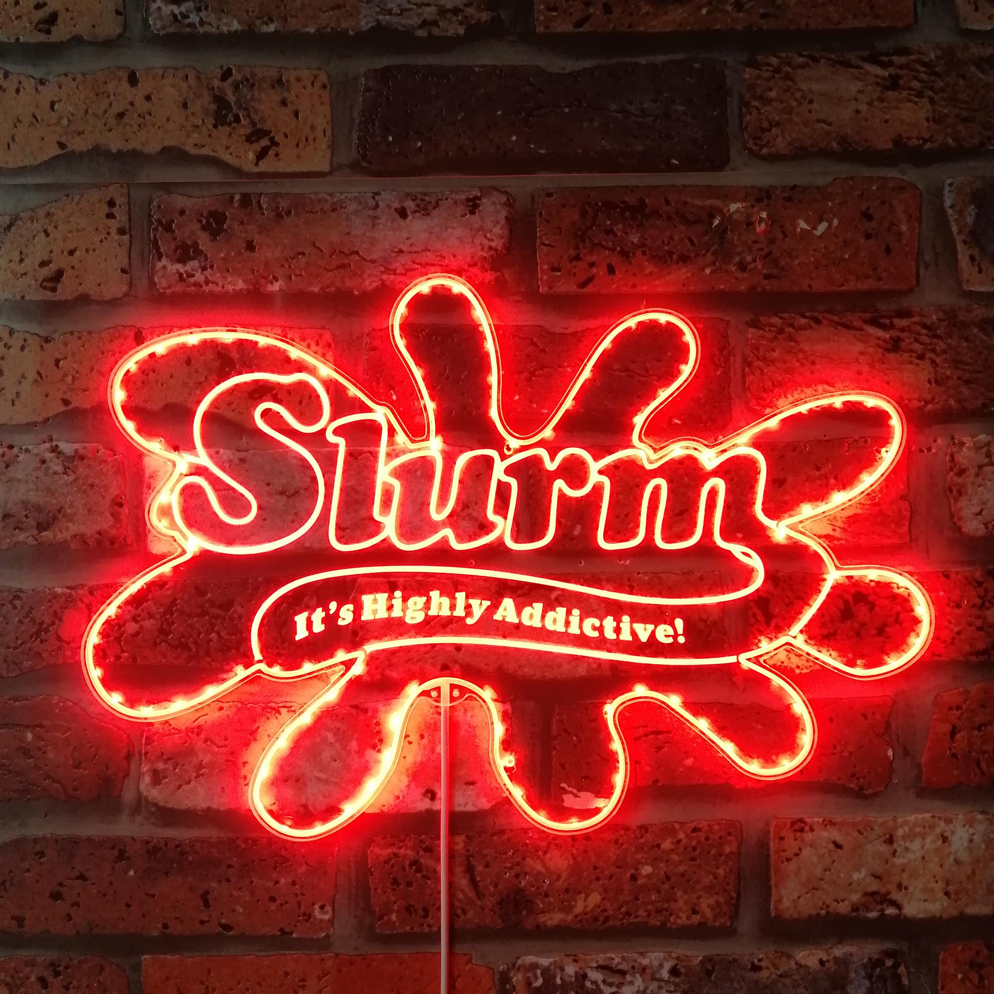 Futurama Slurm Drink Logo Dynamic RGB Edge Lit LED Sign