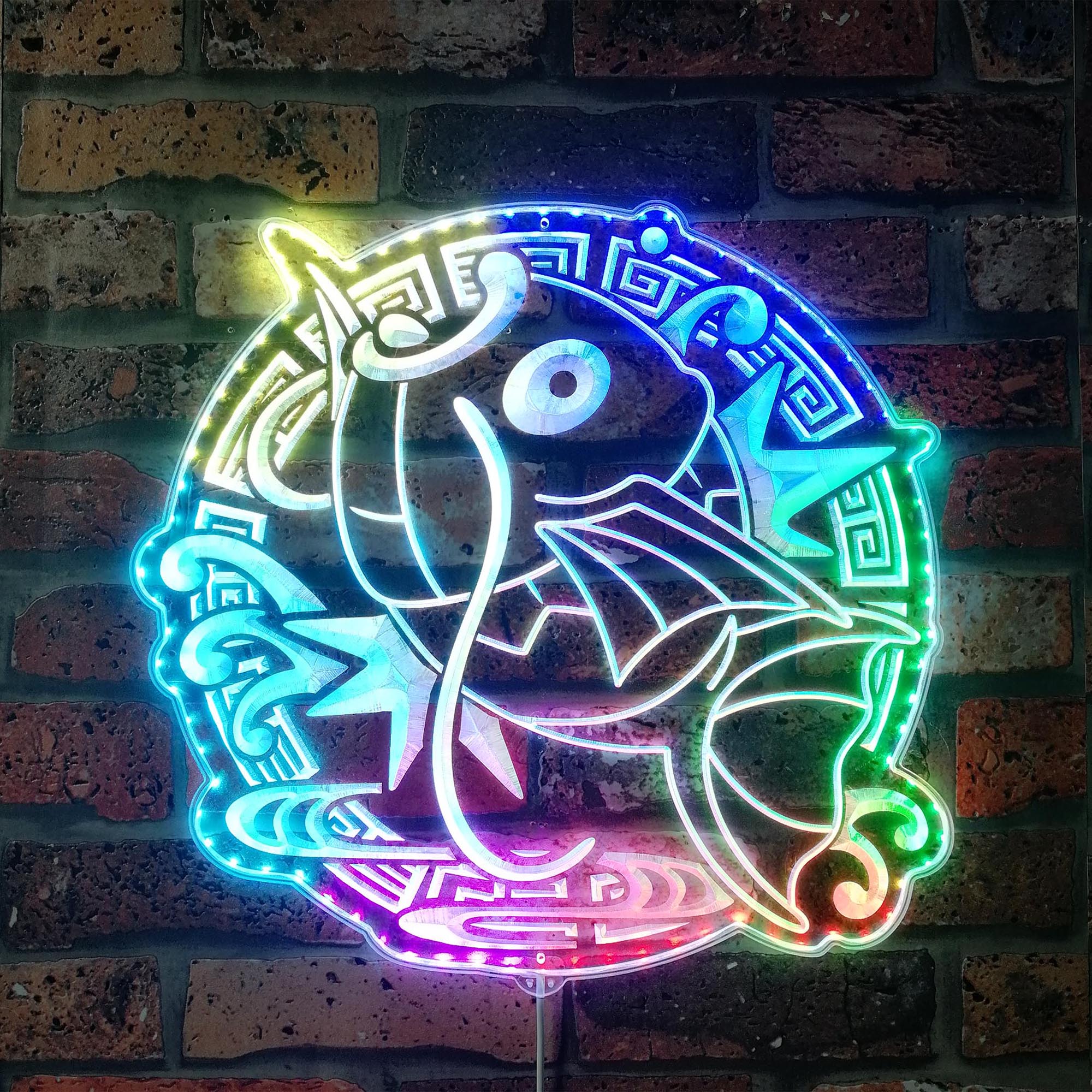 Magikarp Pokemon Dynamic RGB Edge Lit LED Sign