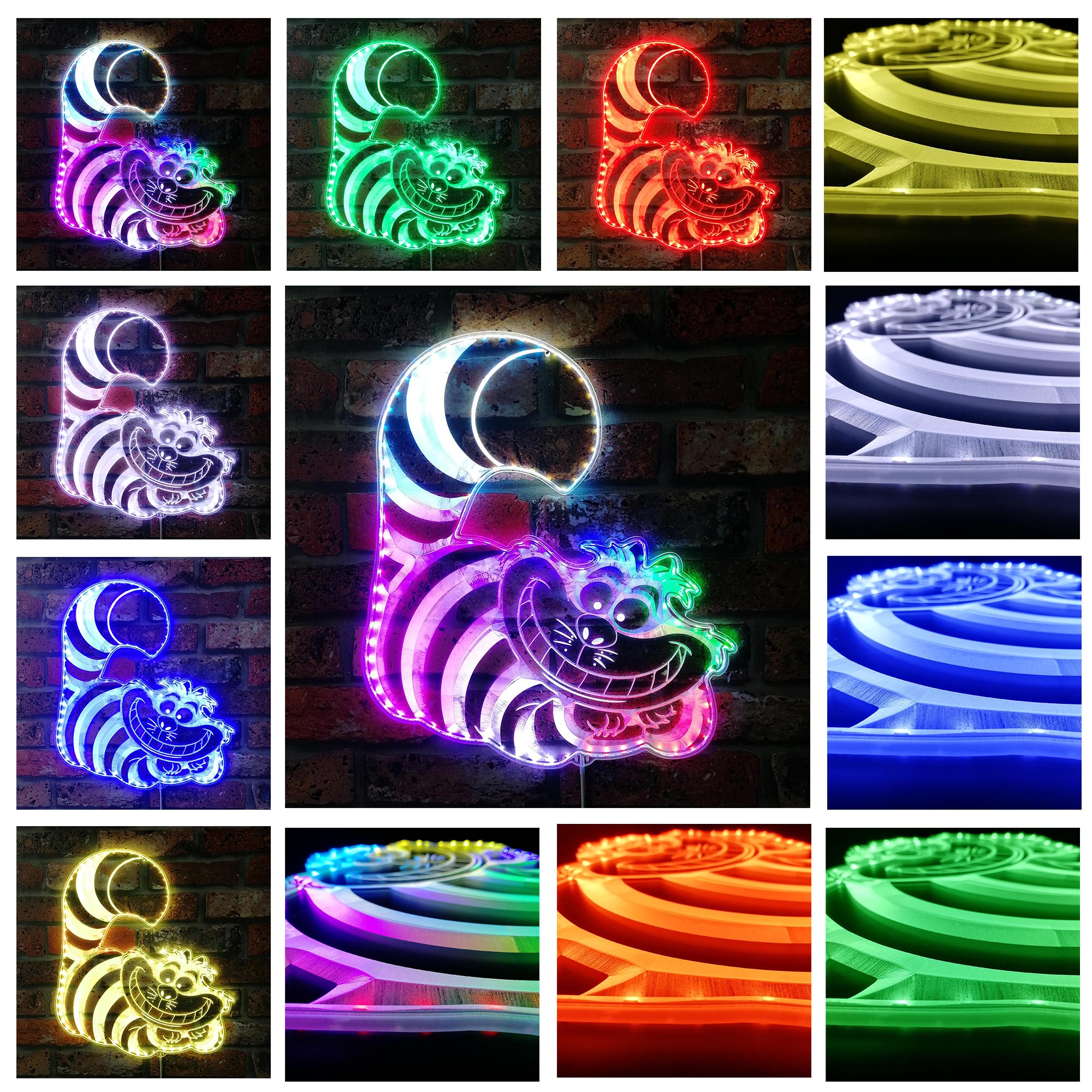 Cheshire Cat Dynamic RGB Edge Lit LED Sign