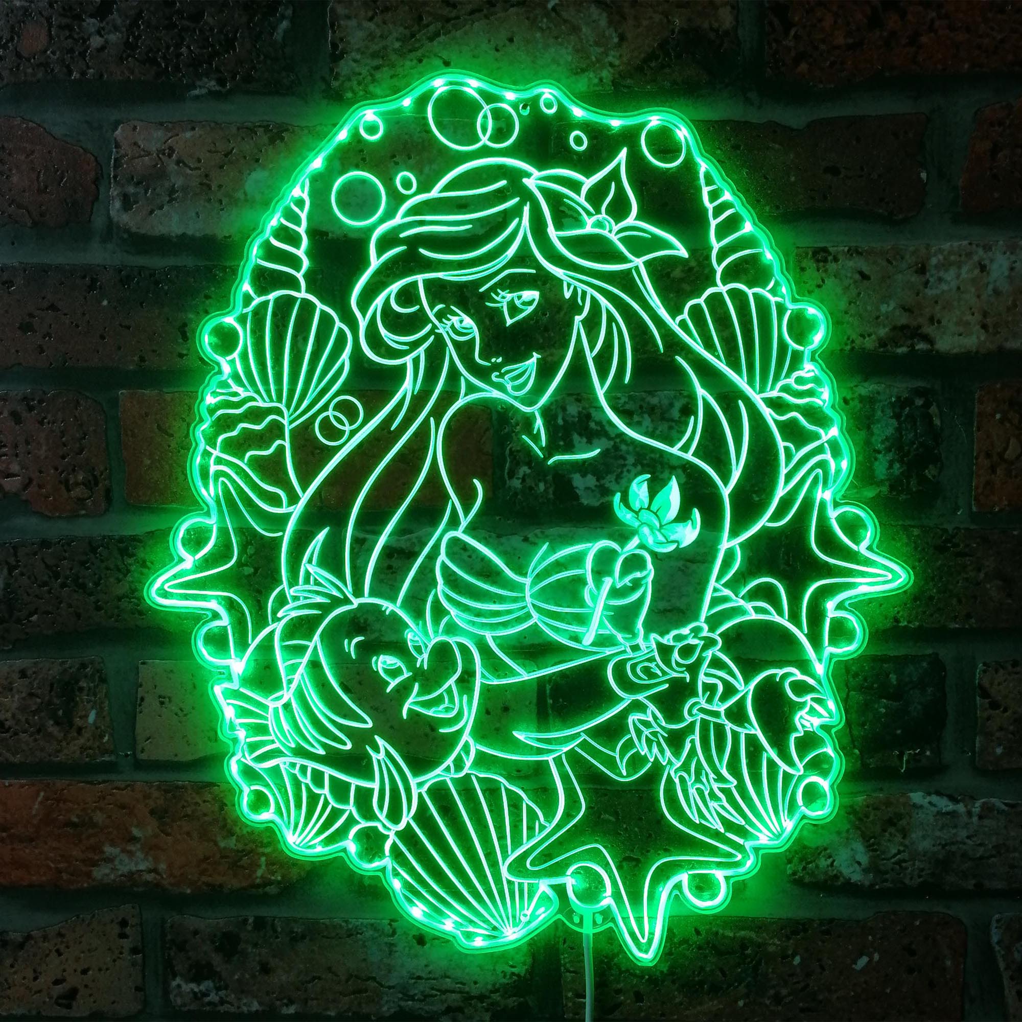 The Little Mermaid Dynamic RGB Edge Lit LED Sign