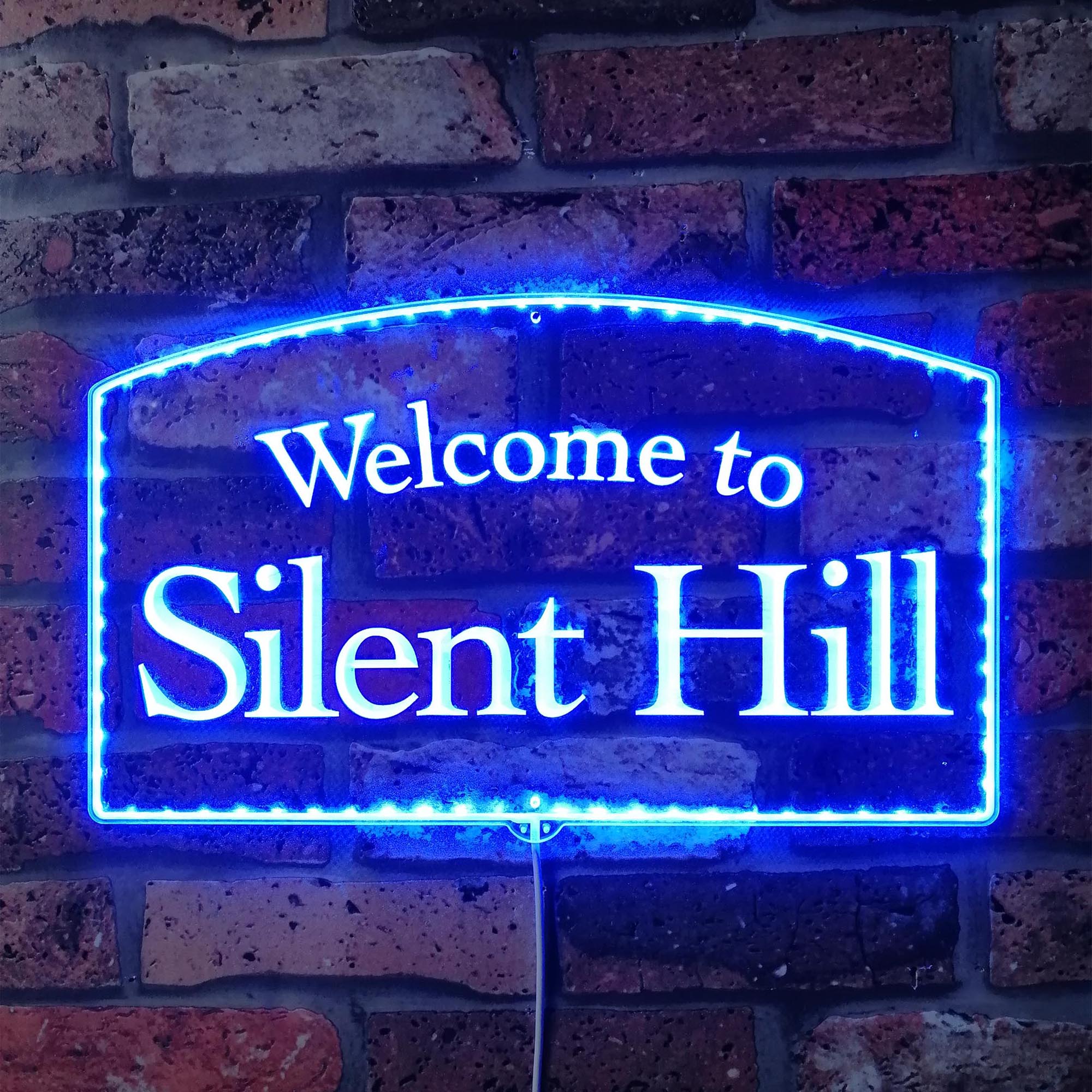 Welcome to Silent Hill Dynamic RGB Edge Lit LED Sign