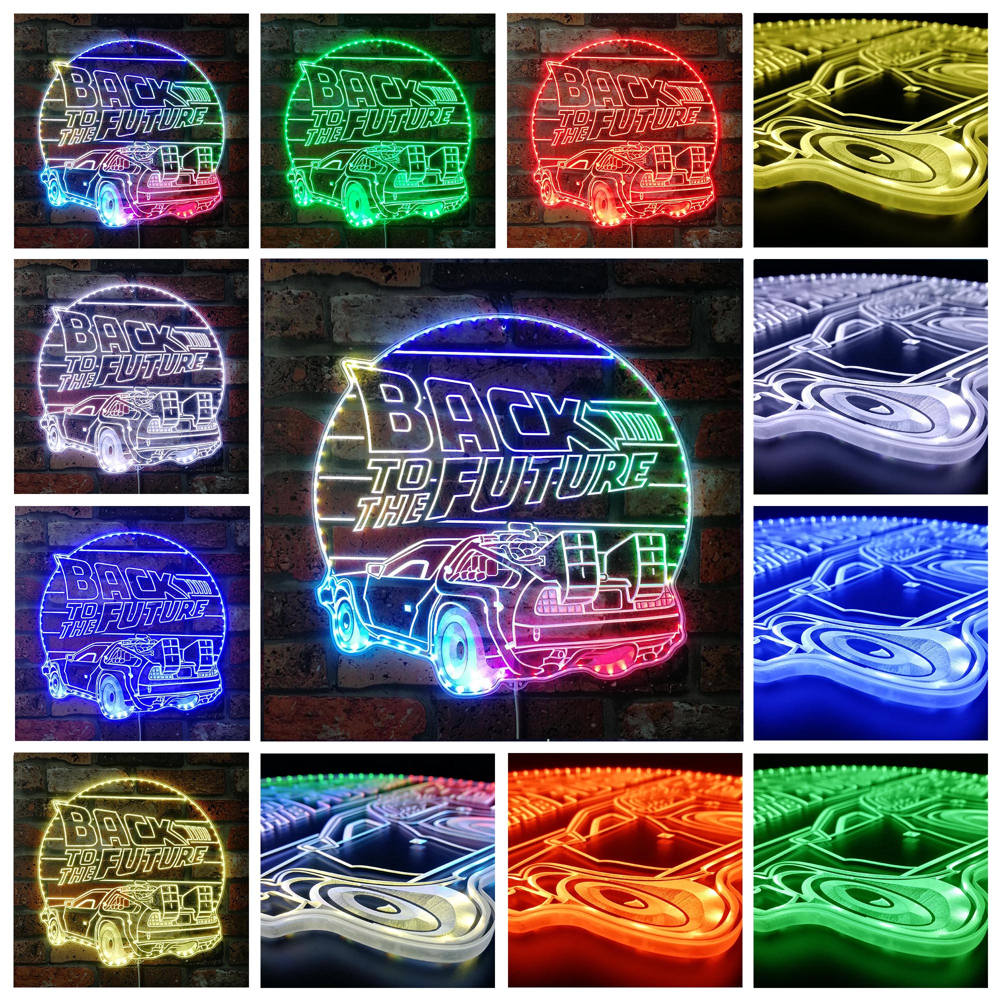 Back to the Future Home Theater RGB Edge Lit LED Sign