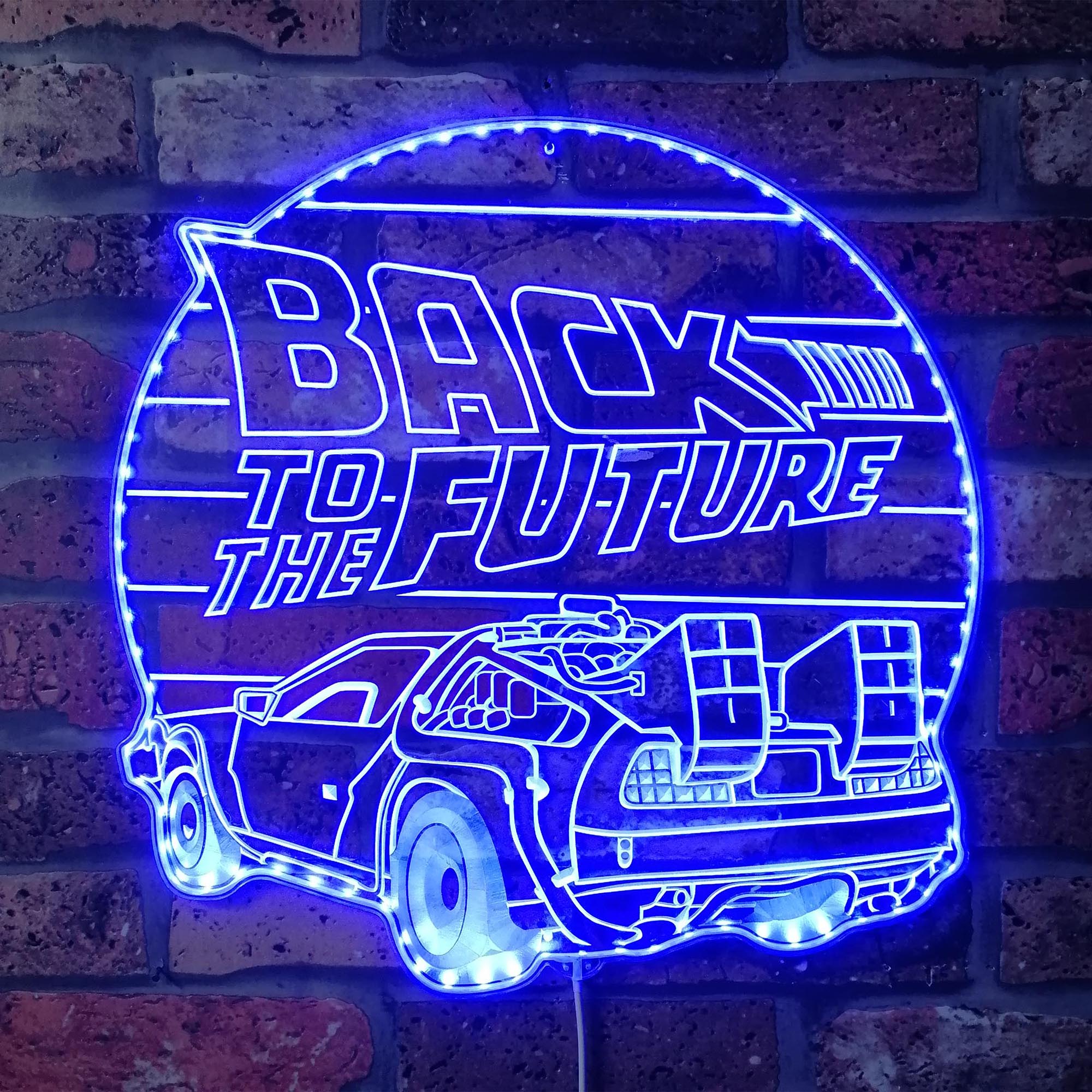 Back to the Future Home Theater RGB Edge Lit LED Sign