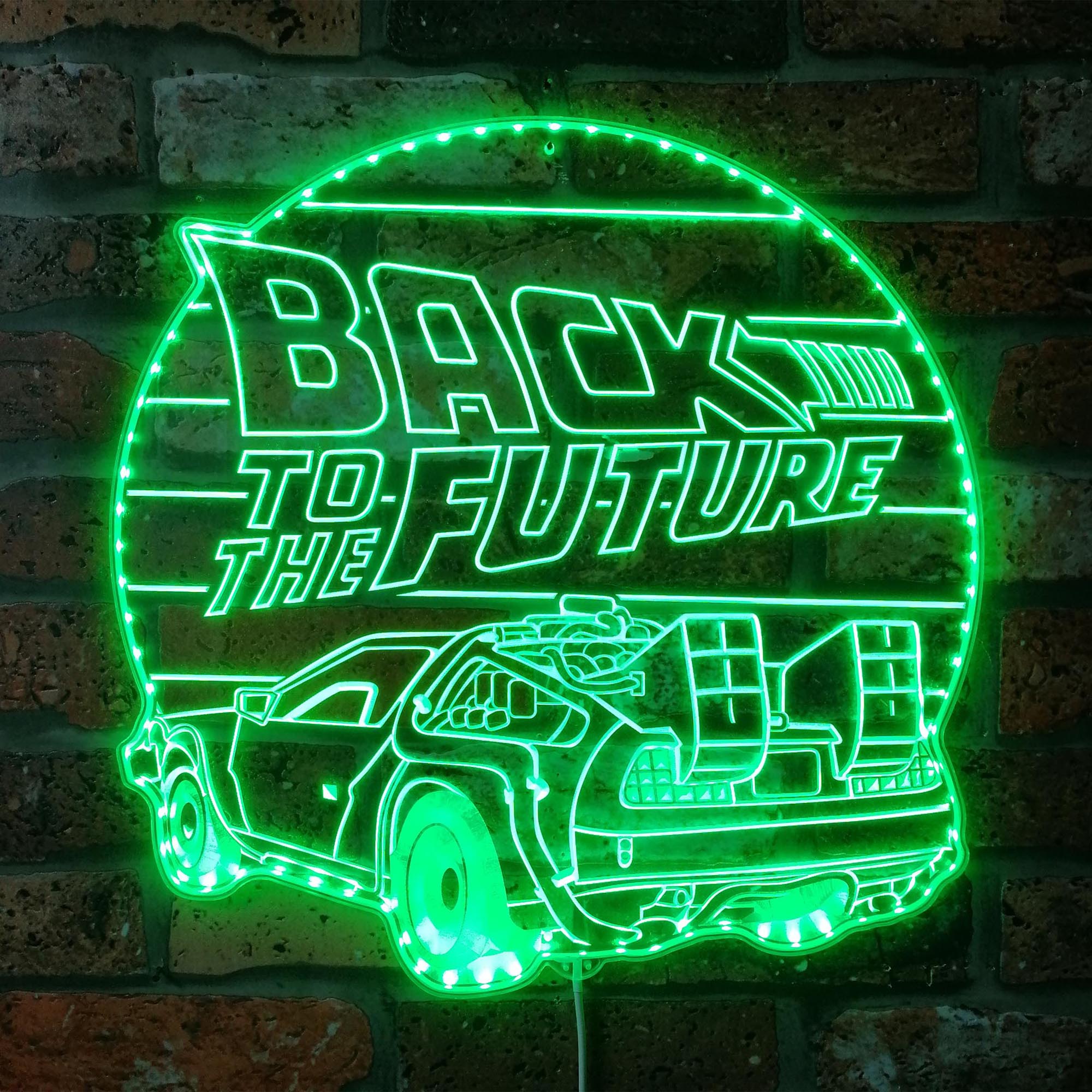 Back to the Future Home Theater RGB Edge Lit LED Sign