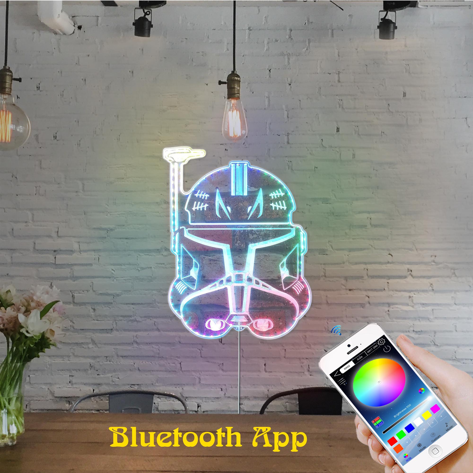 Captain Rex Star Wars Dynamic RGB Edge Lit LED Sign