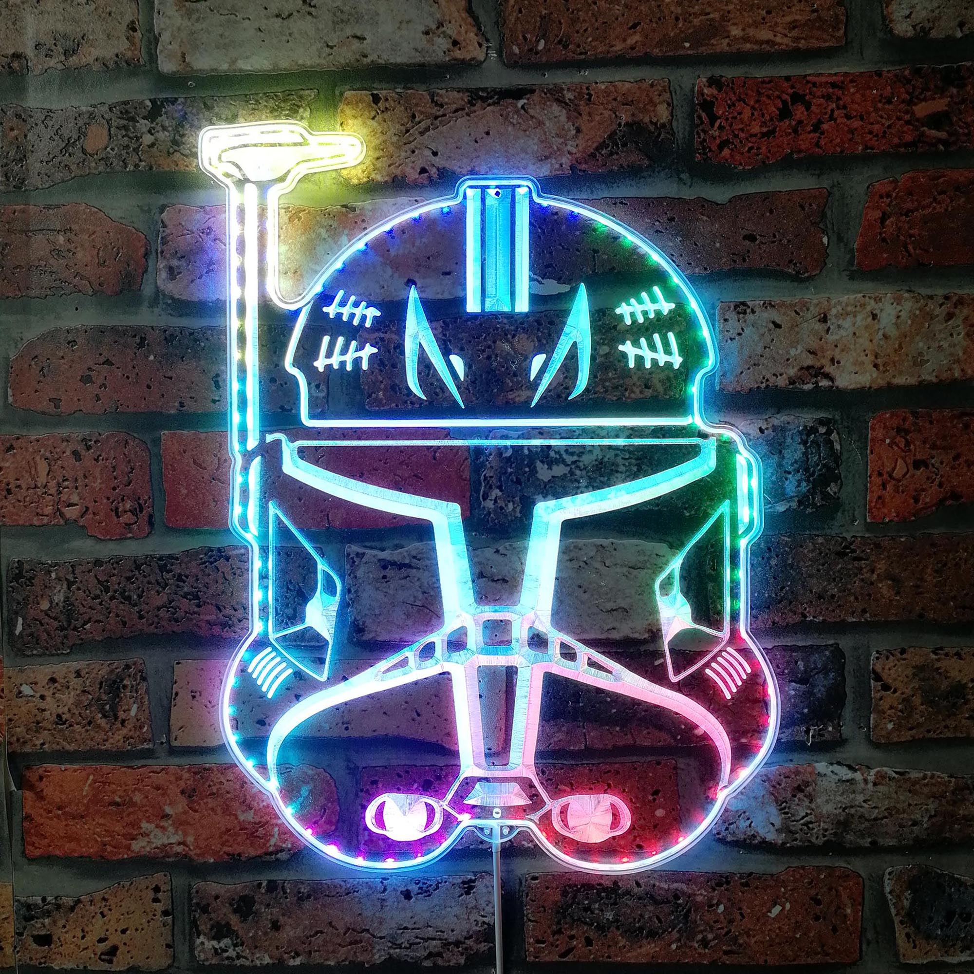 Captain Rex Star Wars Dynamic RGB Edge Lit LED Sign