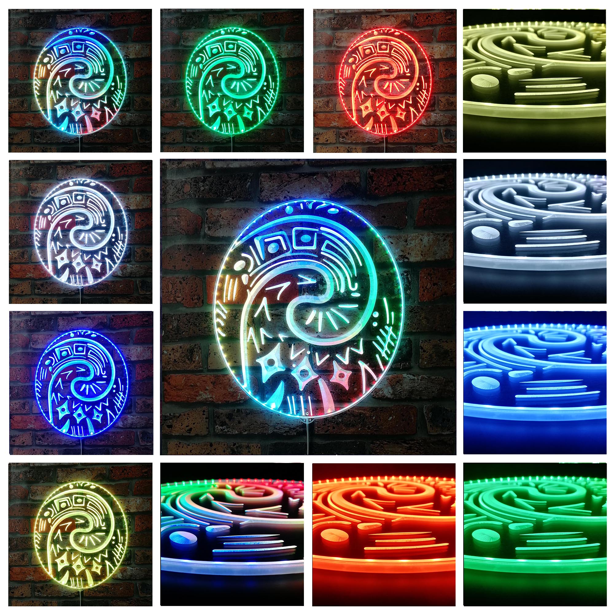 Moana Te Fiti Heart Dynamic RGB Edge Lit LED Sign