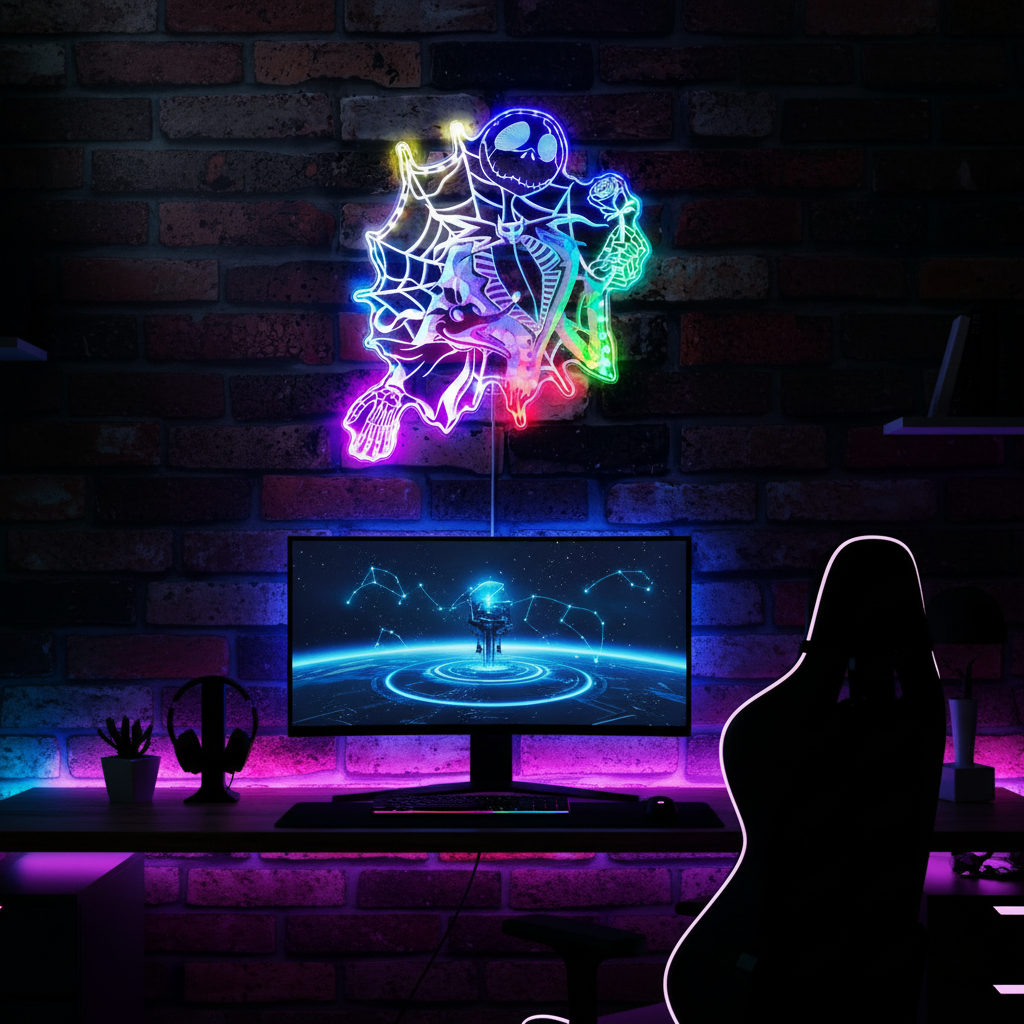 Nightmare before Christmas Dynamic RGB Edge Lit LED Sign | PROLEDSIGN