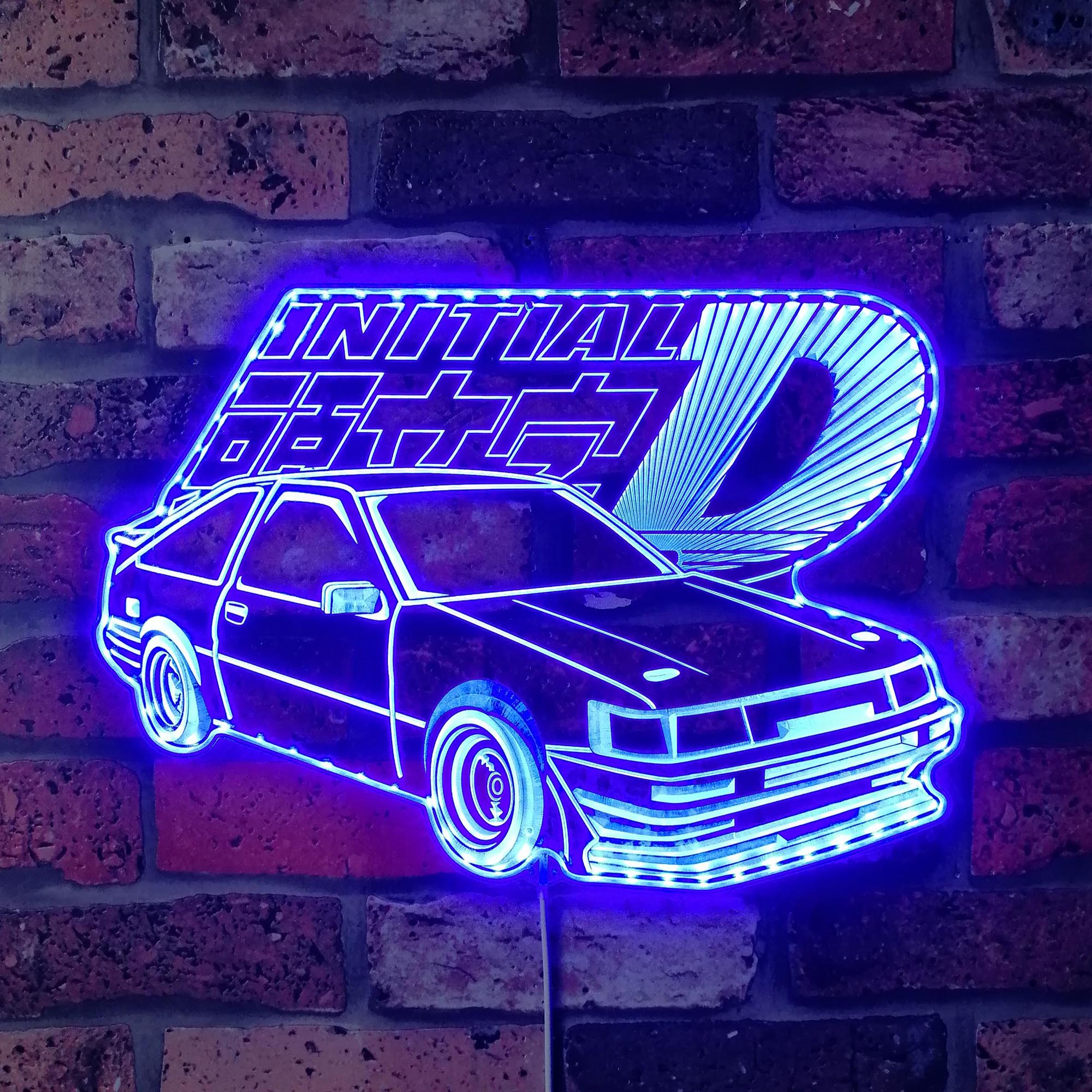 Initial D AE86 Dynamic RGB Edge Lit LED Sign