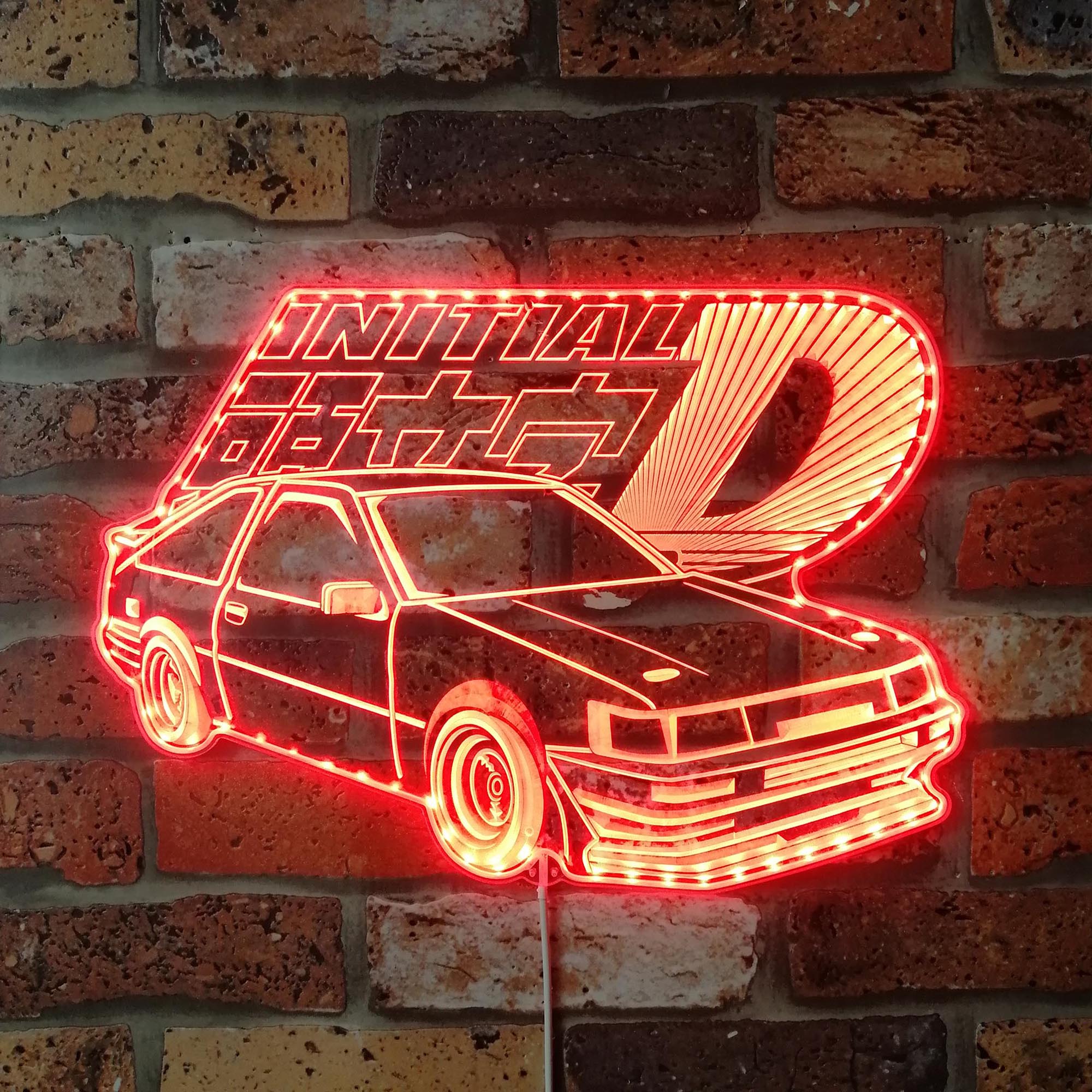 Initial D AE86 Dynamic RGB Edge Lit LED Sign