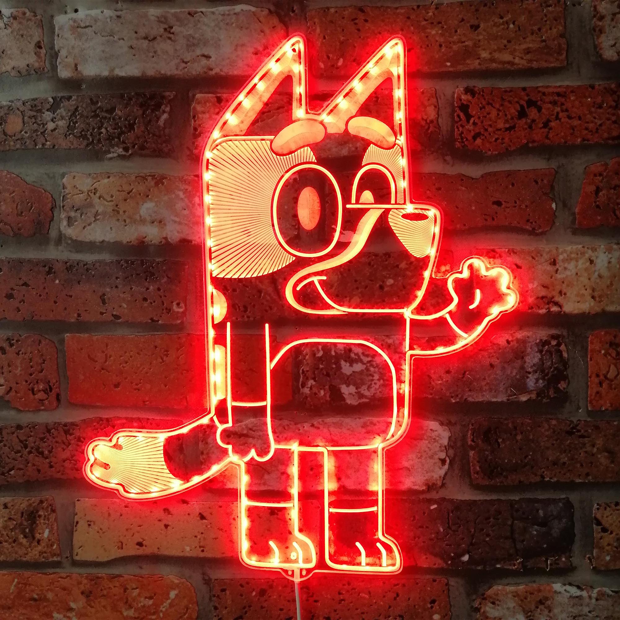 Bluey Heeler Dynamic RGB Edge Lit LED Sign