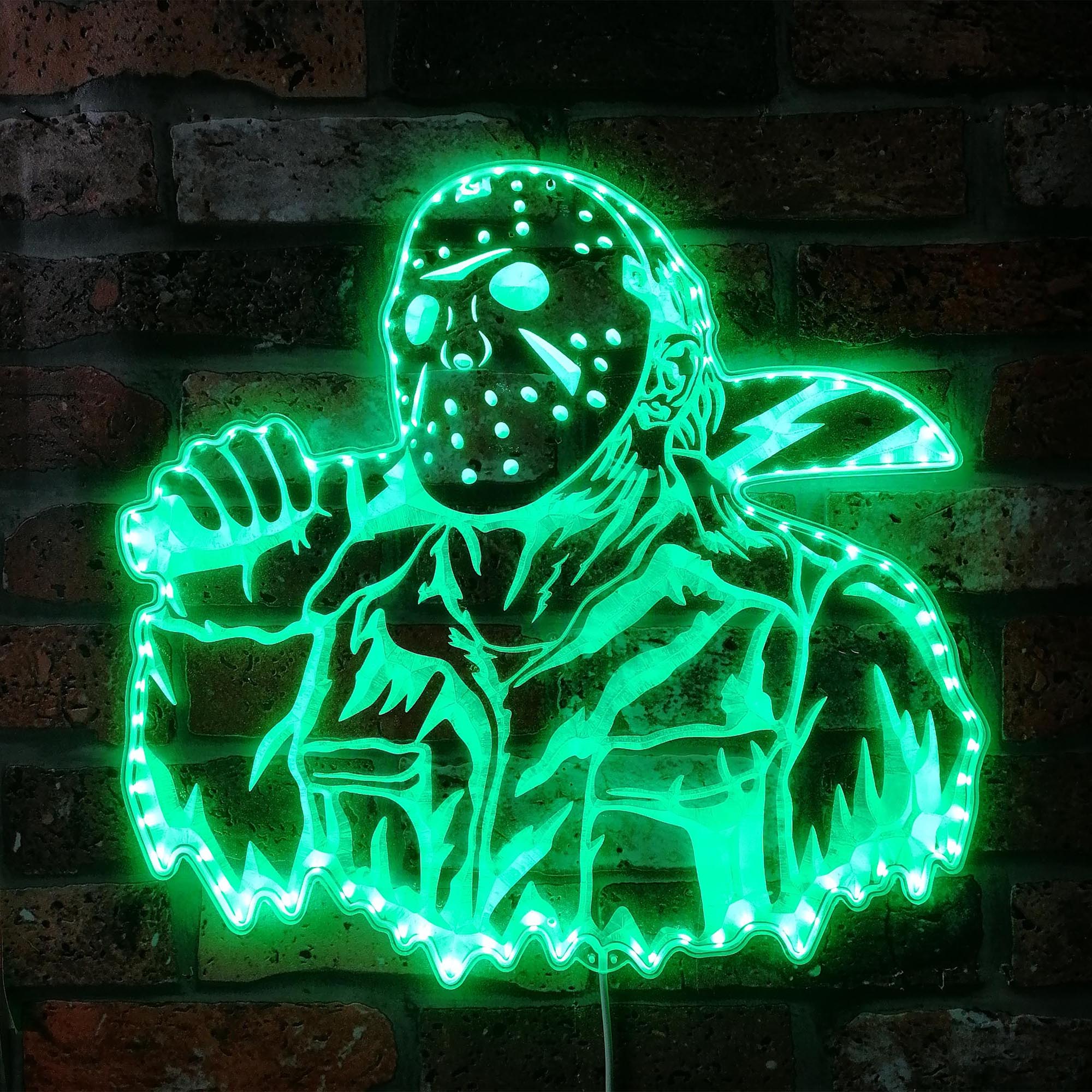 Jason Friday the 13th Dynamic RGB Edge Lit LED Sign