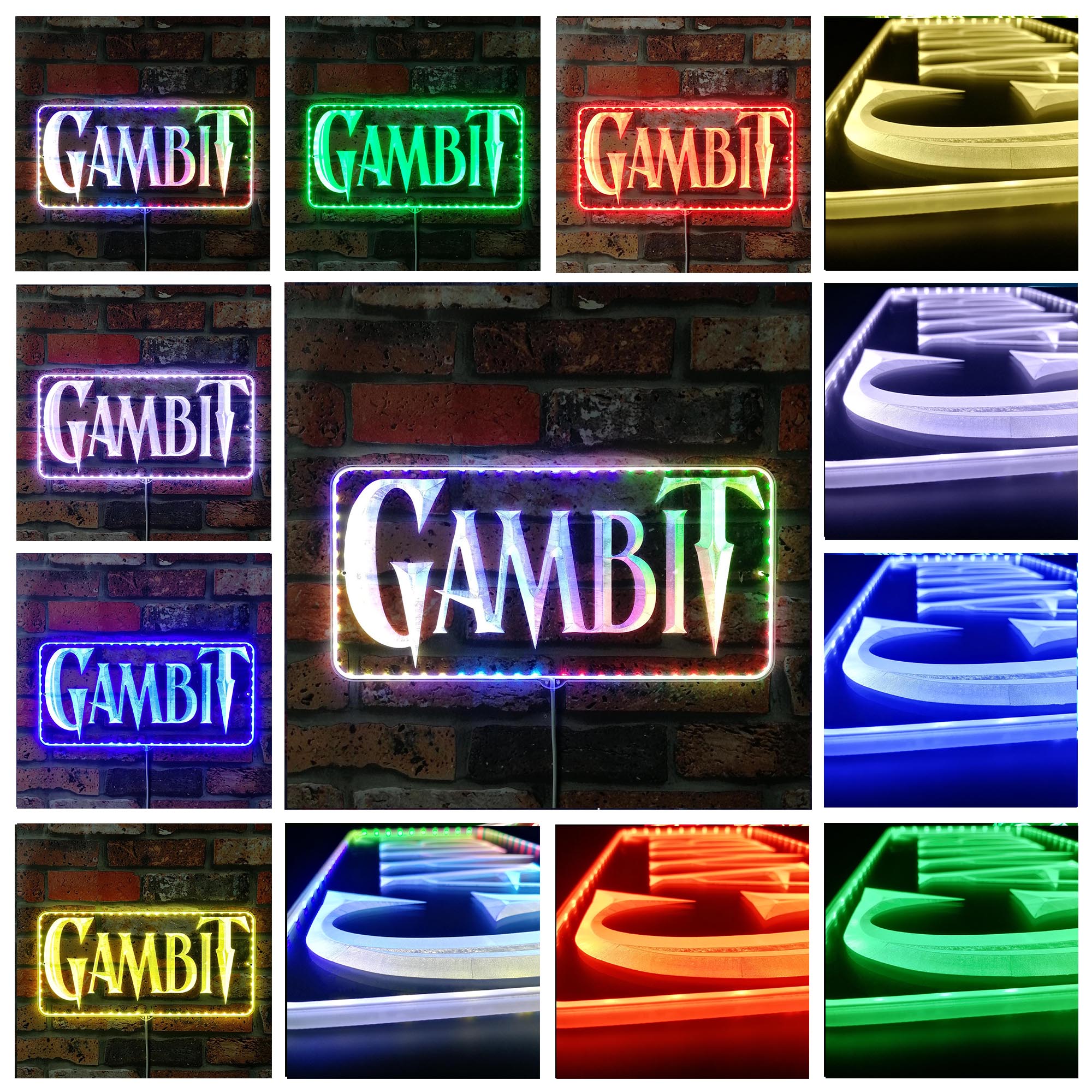 Gambit Dynamic RGB Edge Lit LED Sign