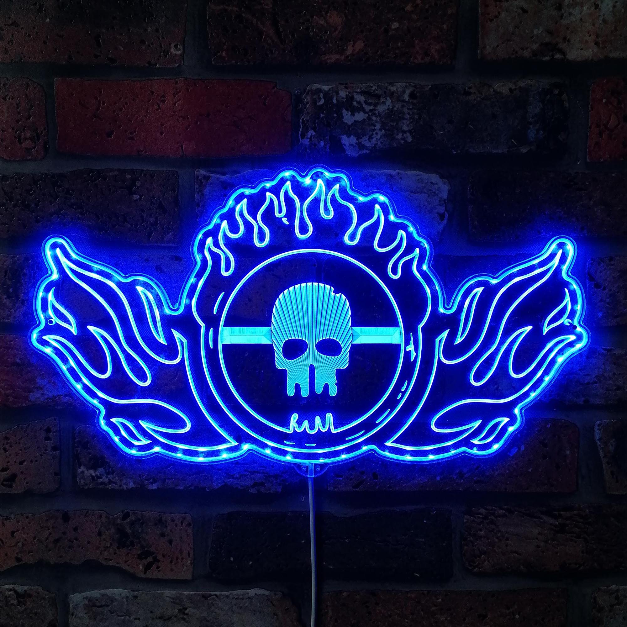 Wasteland Mad Max Skull Dynamic RGB Edge Lit LED Sign