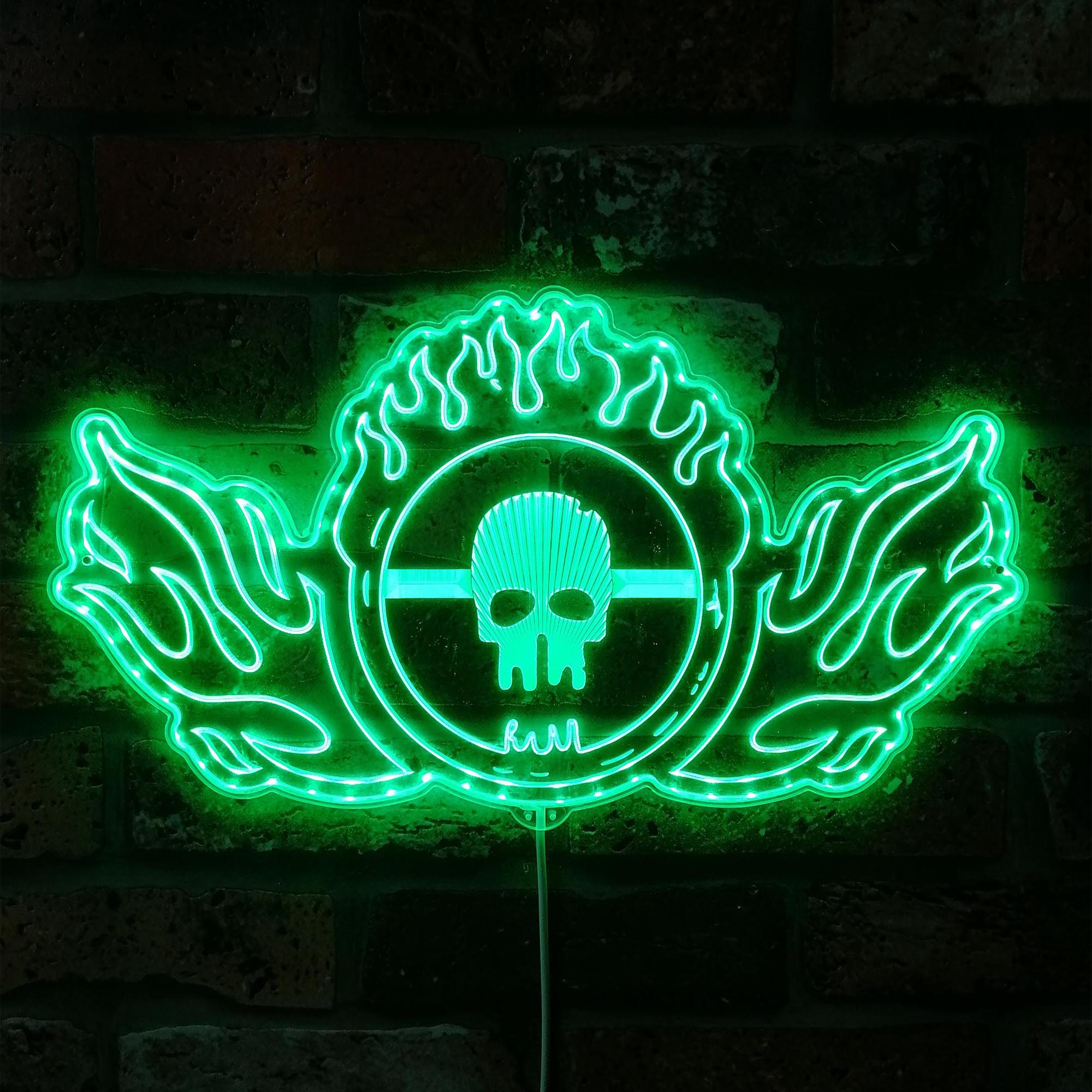 Wasteland Mad Max Skull Dynamic RGB Edge Lit LED Sign